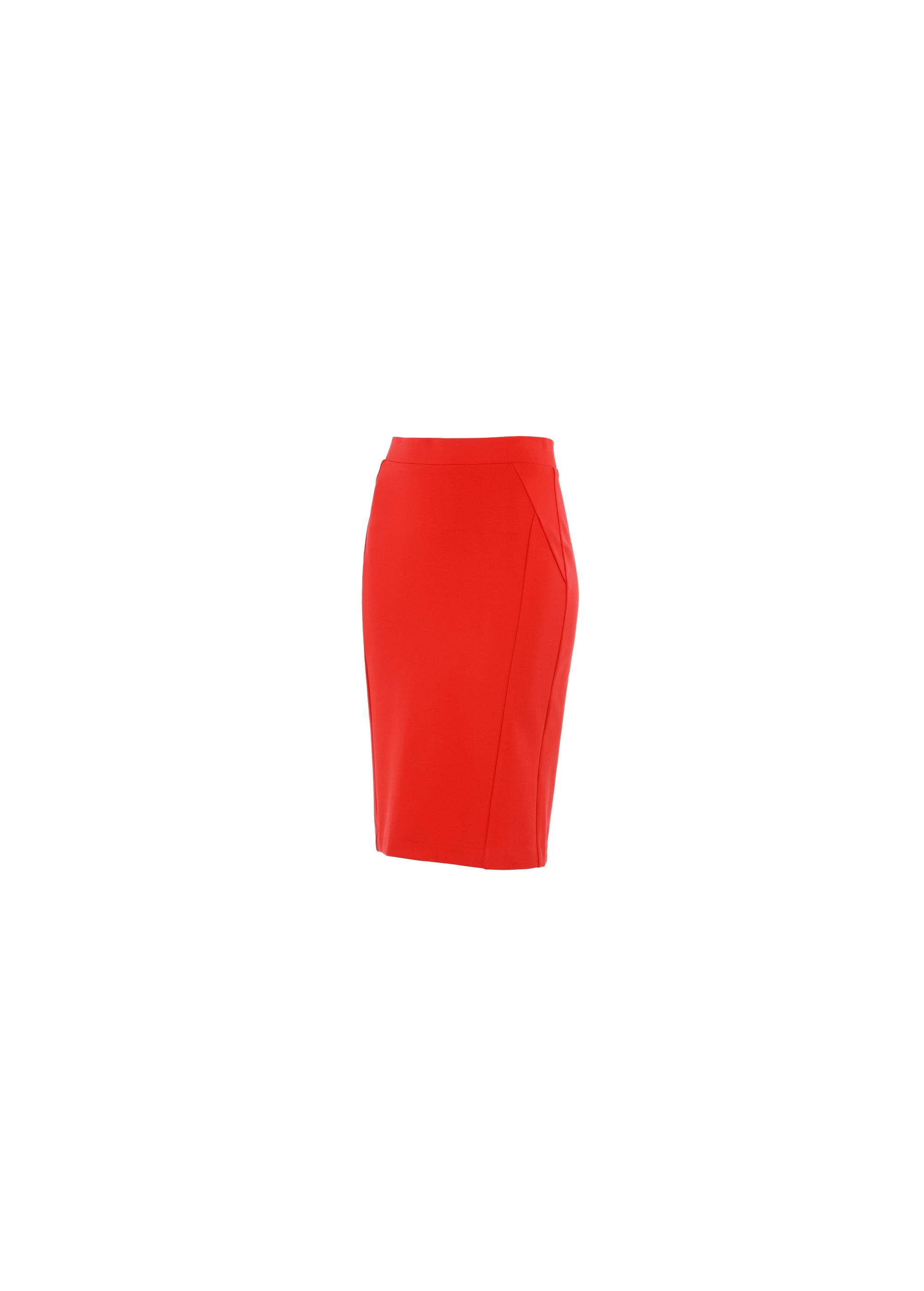 Red pencil skirt SPCDT-0031-42(W21)-03