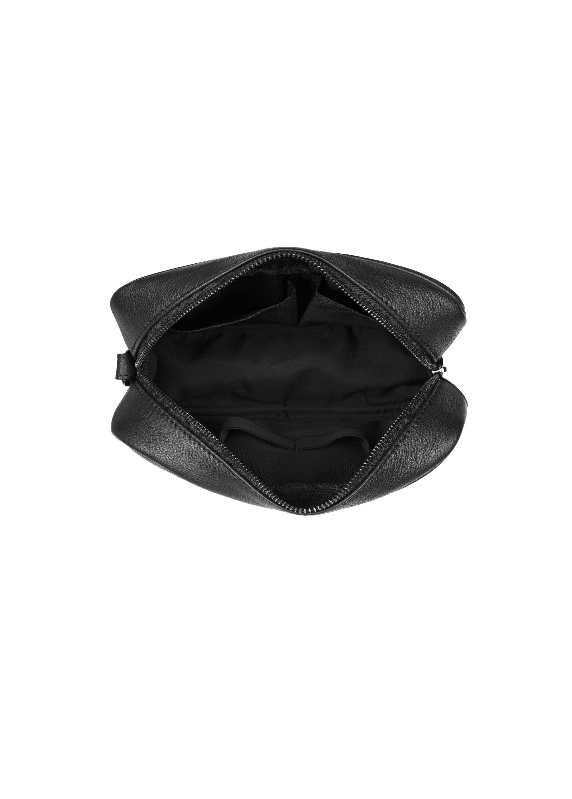 Black men's cosmetic bag with logo TORMS-0182C-99(Z24)-05