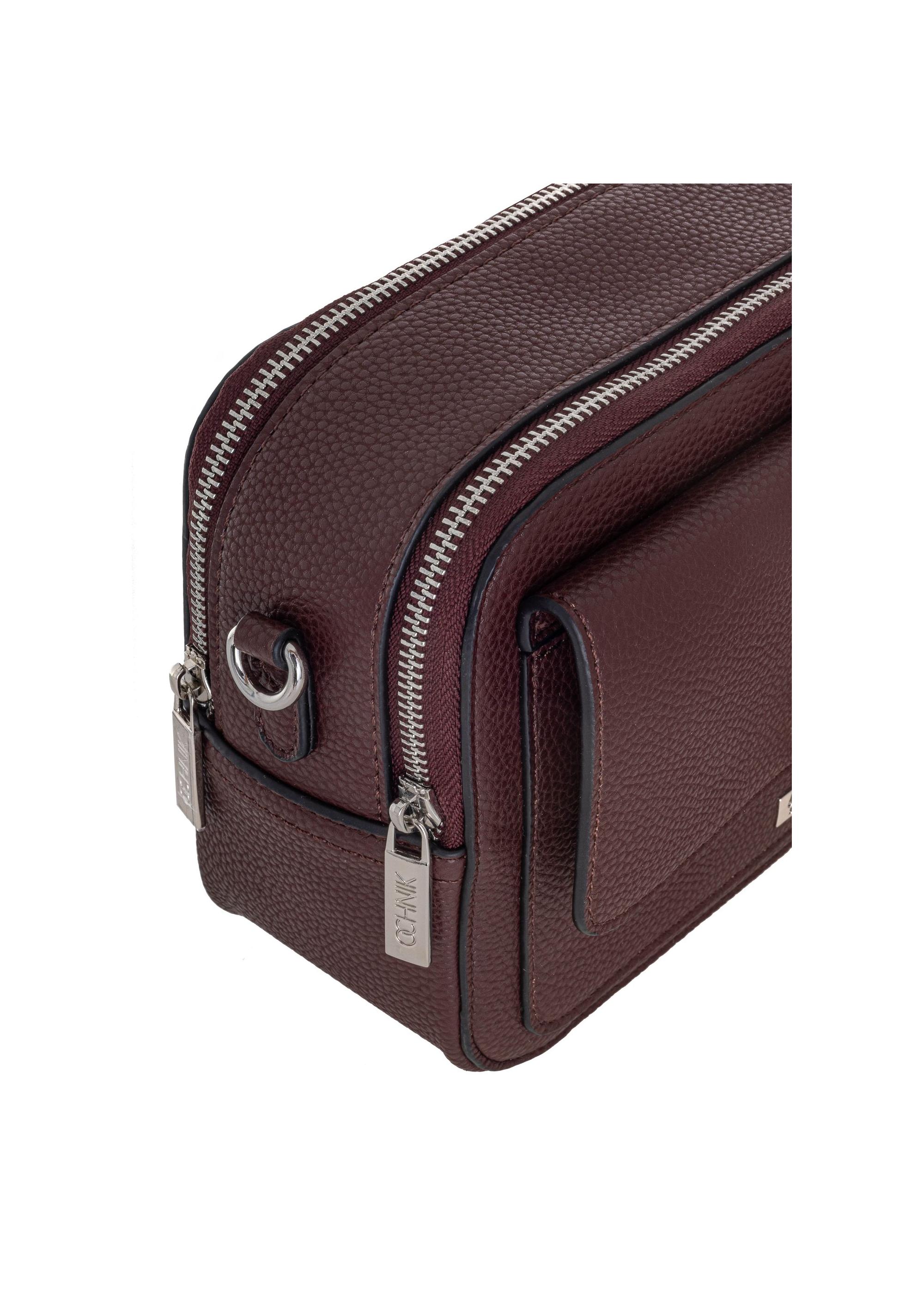 Burgundy two-compartment shoulder bag TOREC-0405B-49(Z24)-06