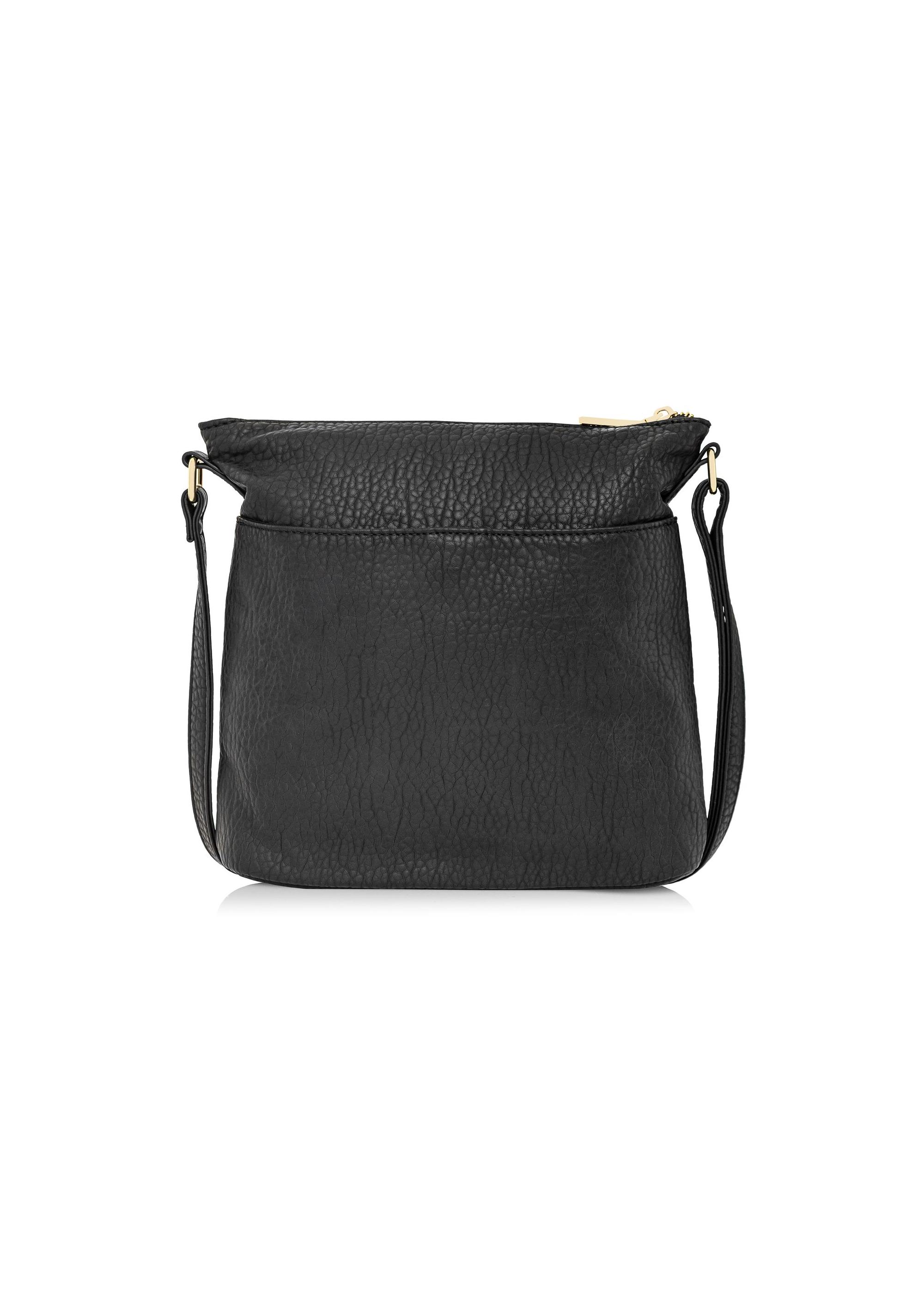 Black women's bag with zippers TOREC-0847A-99(Z24)