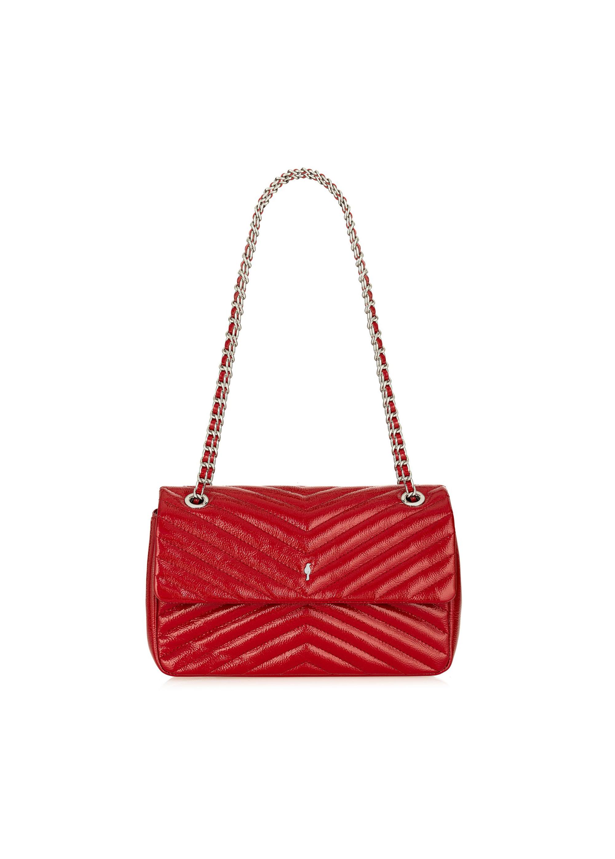 Red patent leather women's handbag TORES-1045(Z24)-01