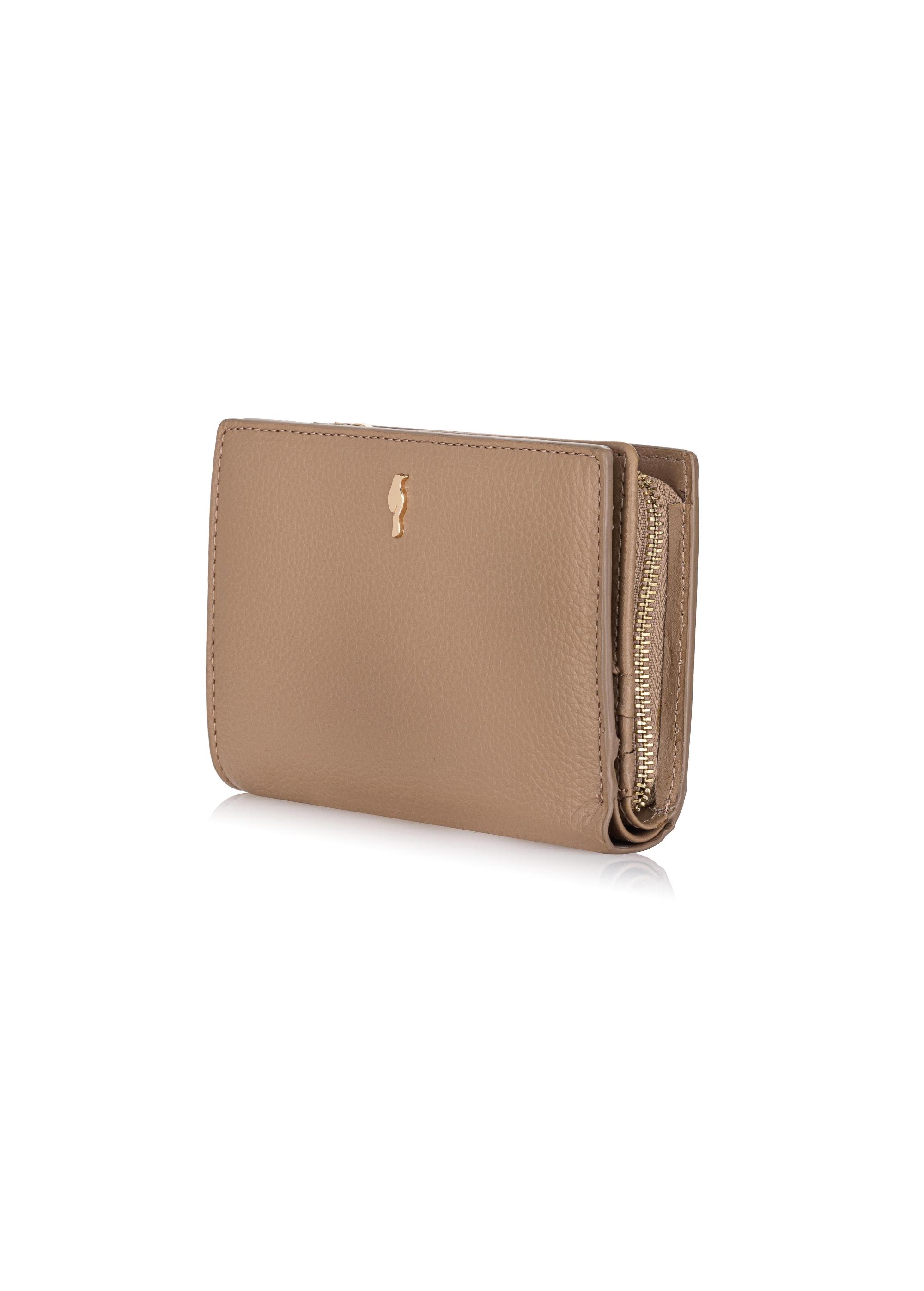 Beige leather women's wallet PORES-0834-81(W23)-02