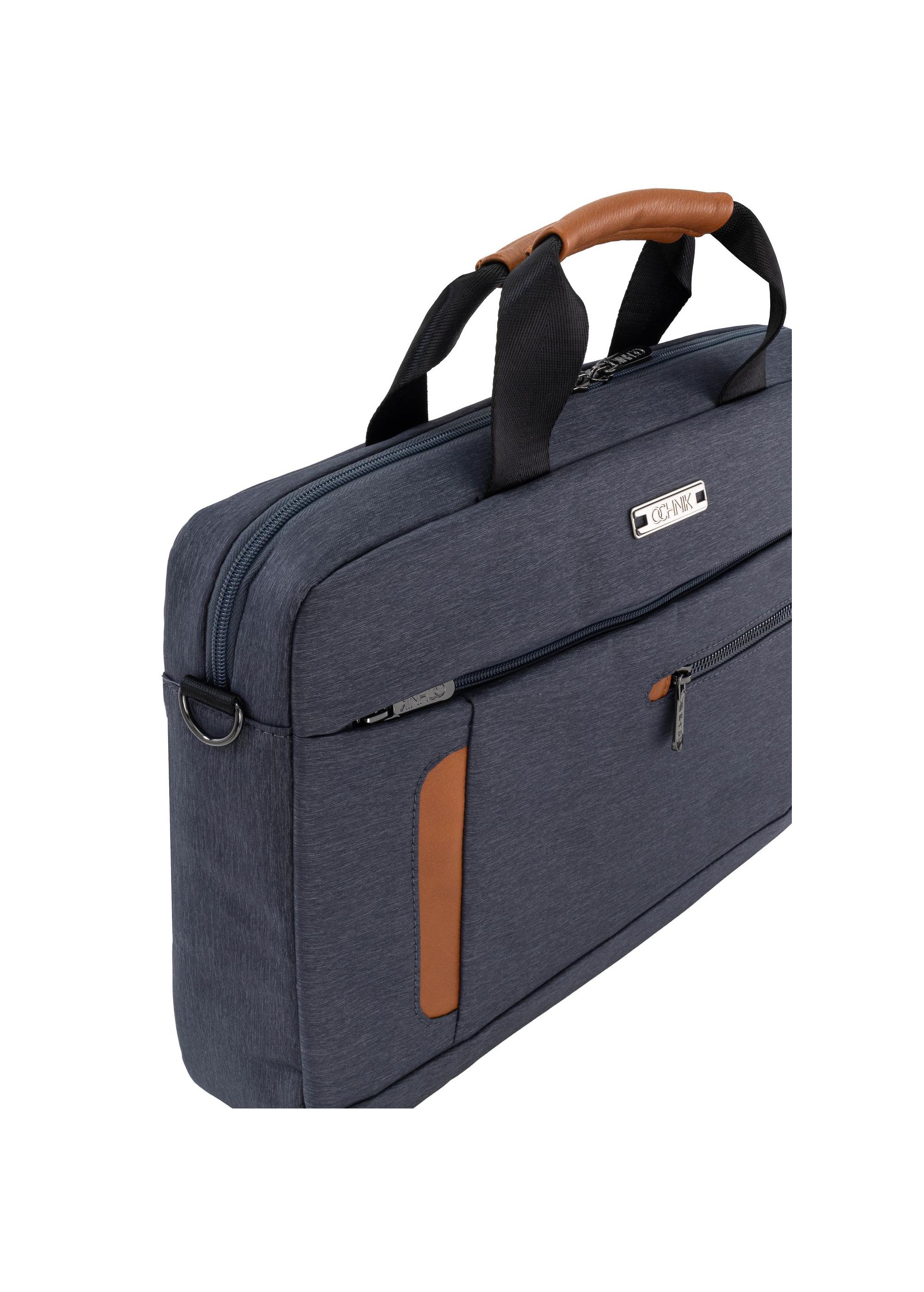 Grey men's briefcase with laptop pocket TORMN-0320-91(W24)-06