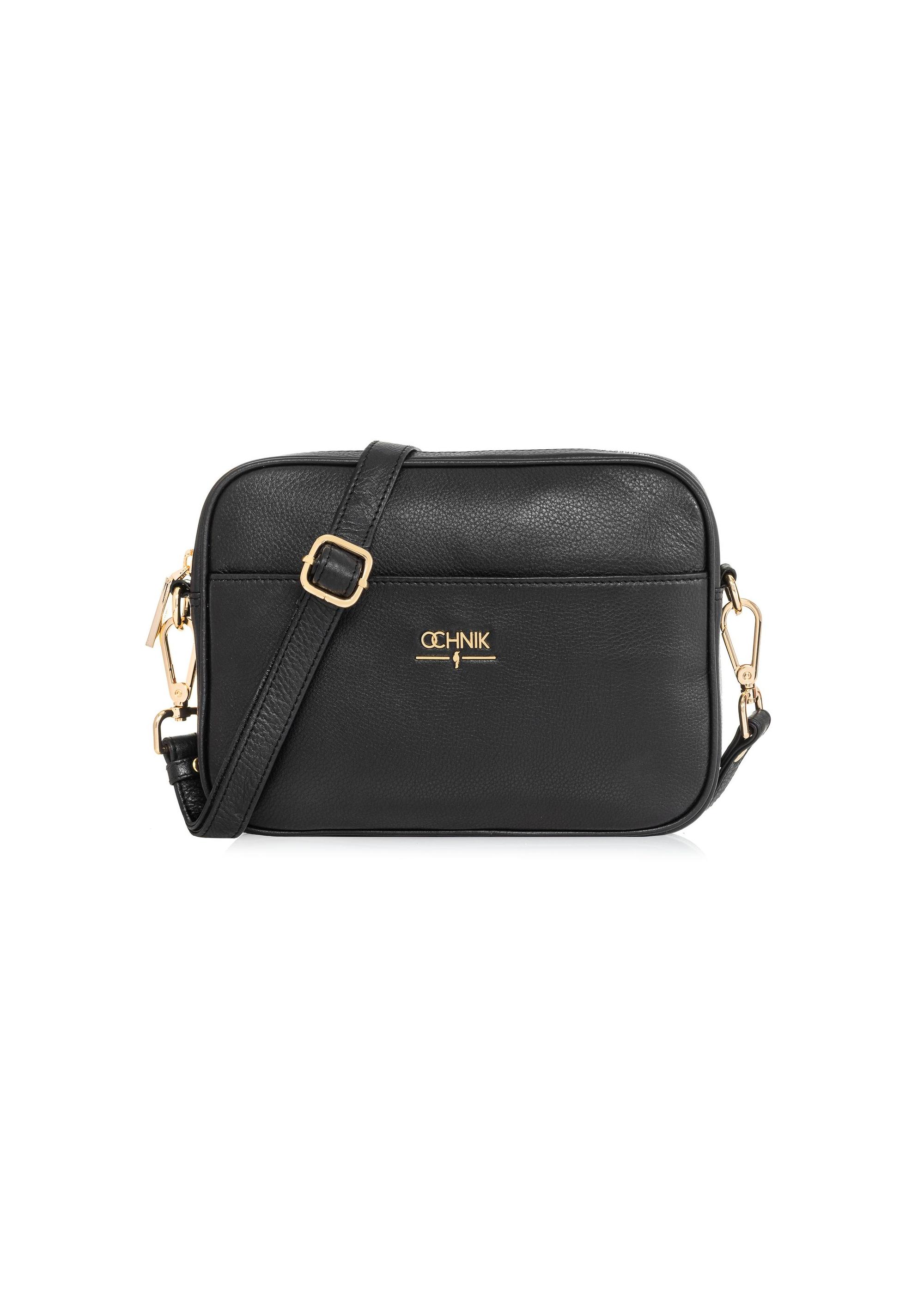 Black leather handbag TORES-1079D-99(W25)-01