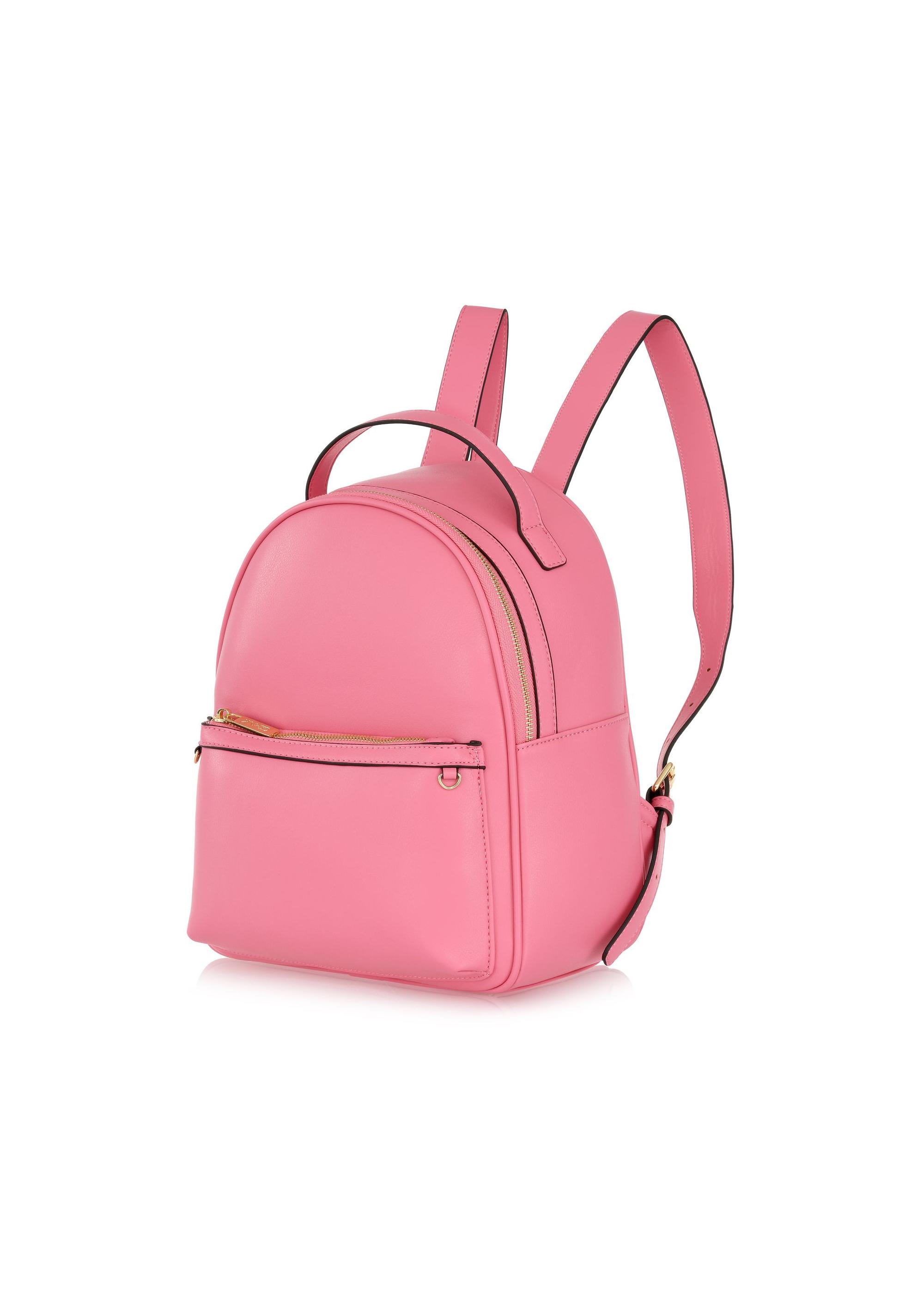 Pink imitation leather women's backpack TOREC-0920-31(W24)-02