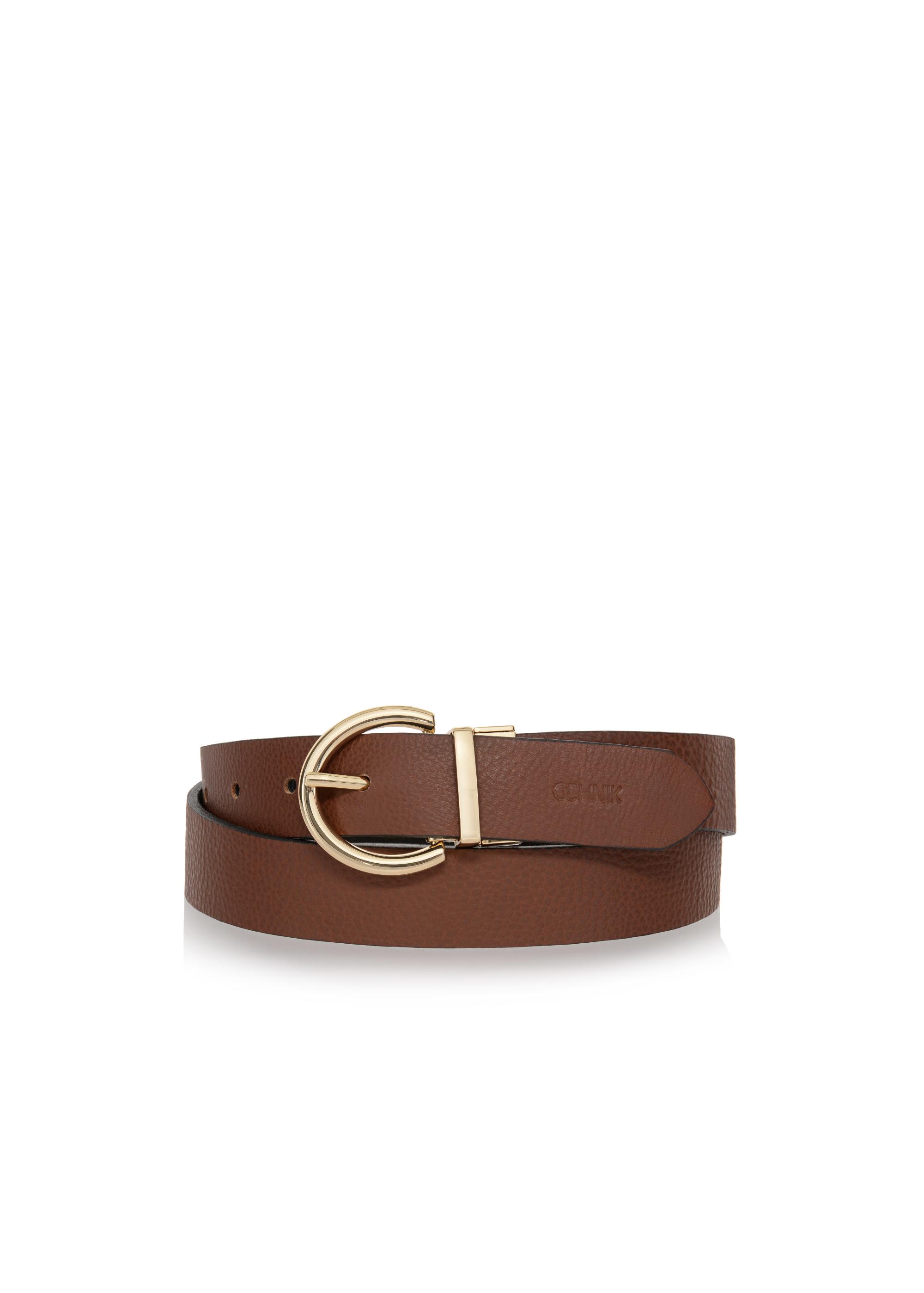 Two-sided brown and black women's belt PASDS-0175B-98(Z24)-03