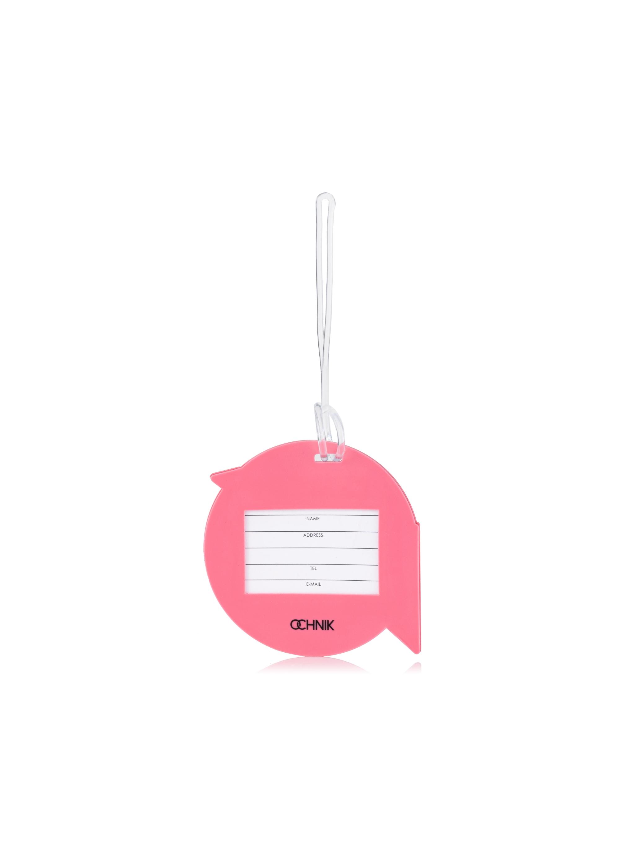 Round luggage tag pink bird AW-004-0004-31(W23)-03