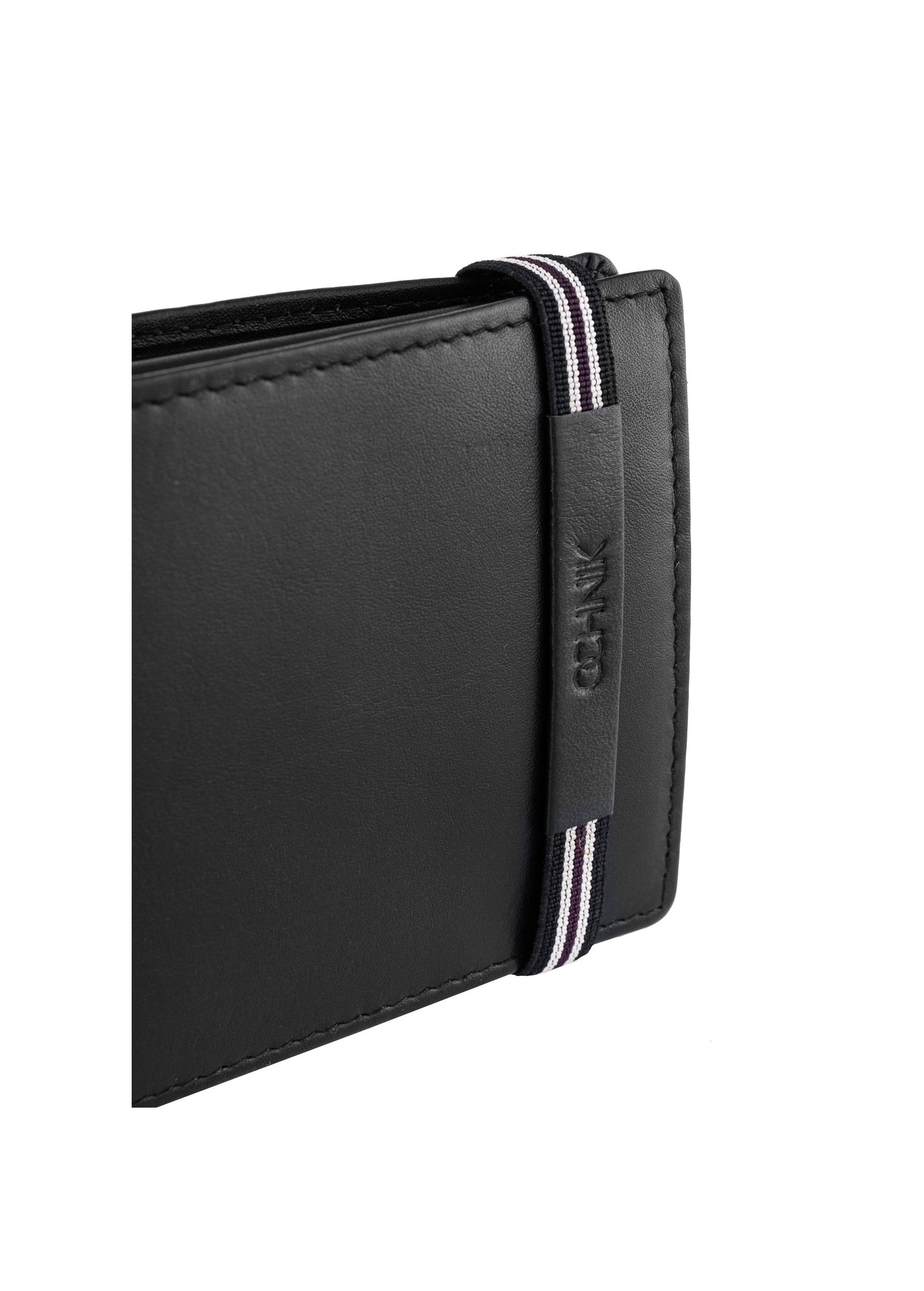 Men's leather wallet with elastic band PORMS-0517A-99(W25)-06