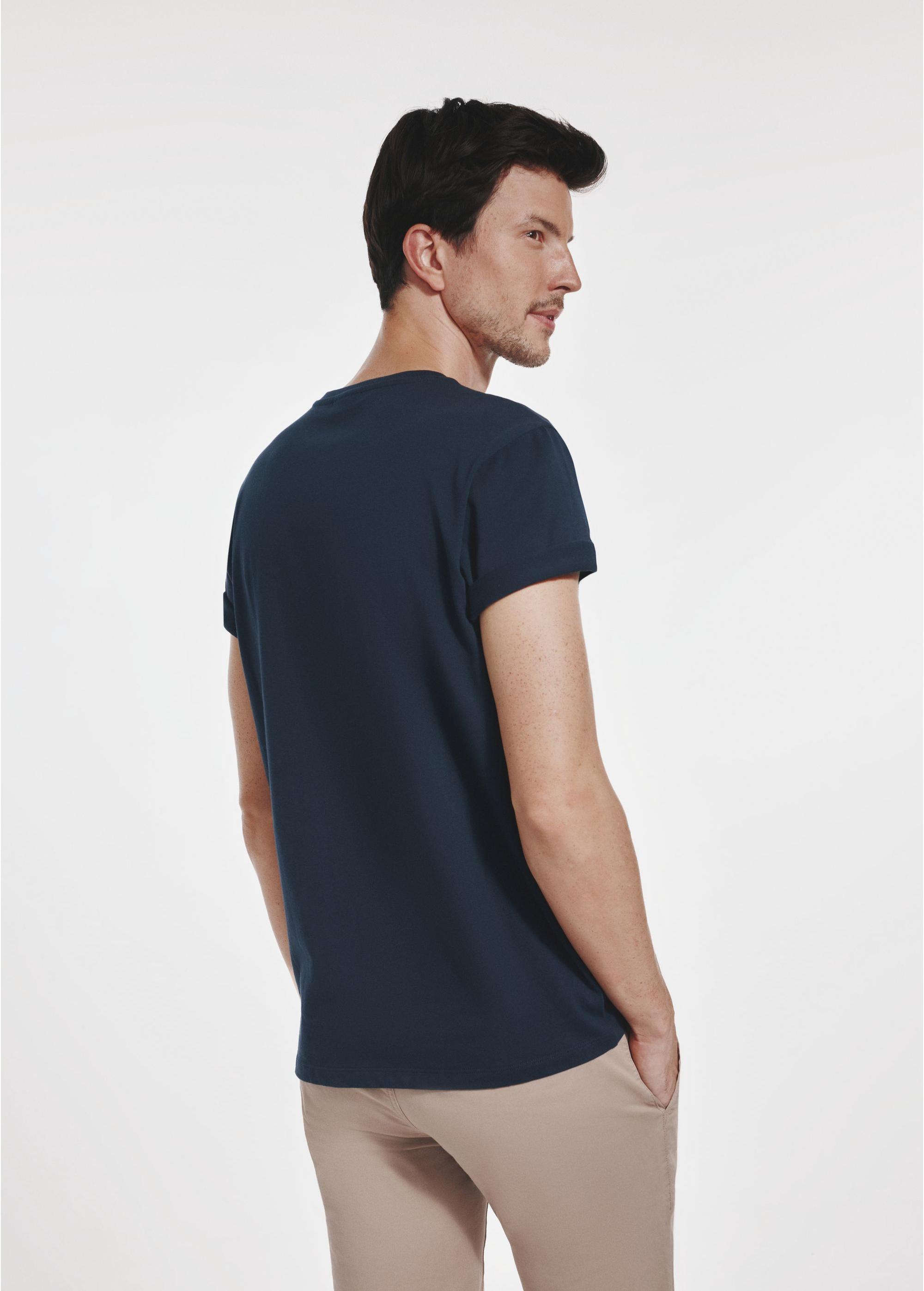 Navy blue men's basic t-shirt TSHMT-0110-68(Z24)-02