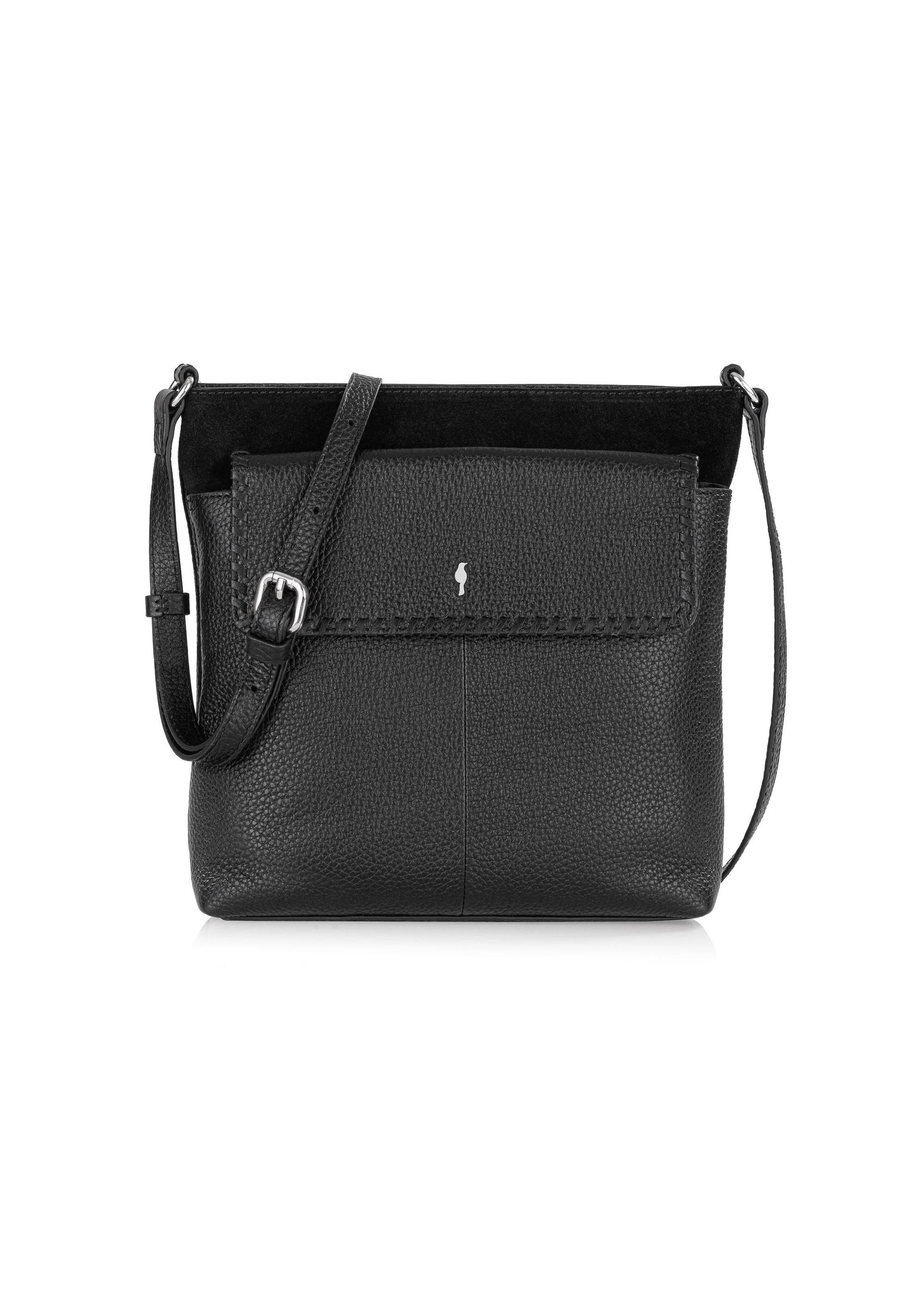 Black leather women's handbag TORES-1031-99(Z24)-01