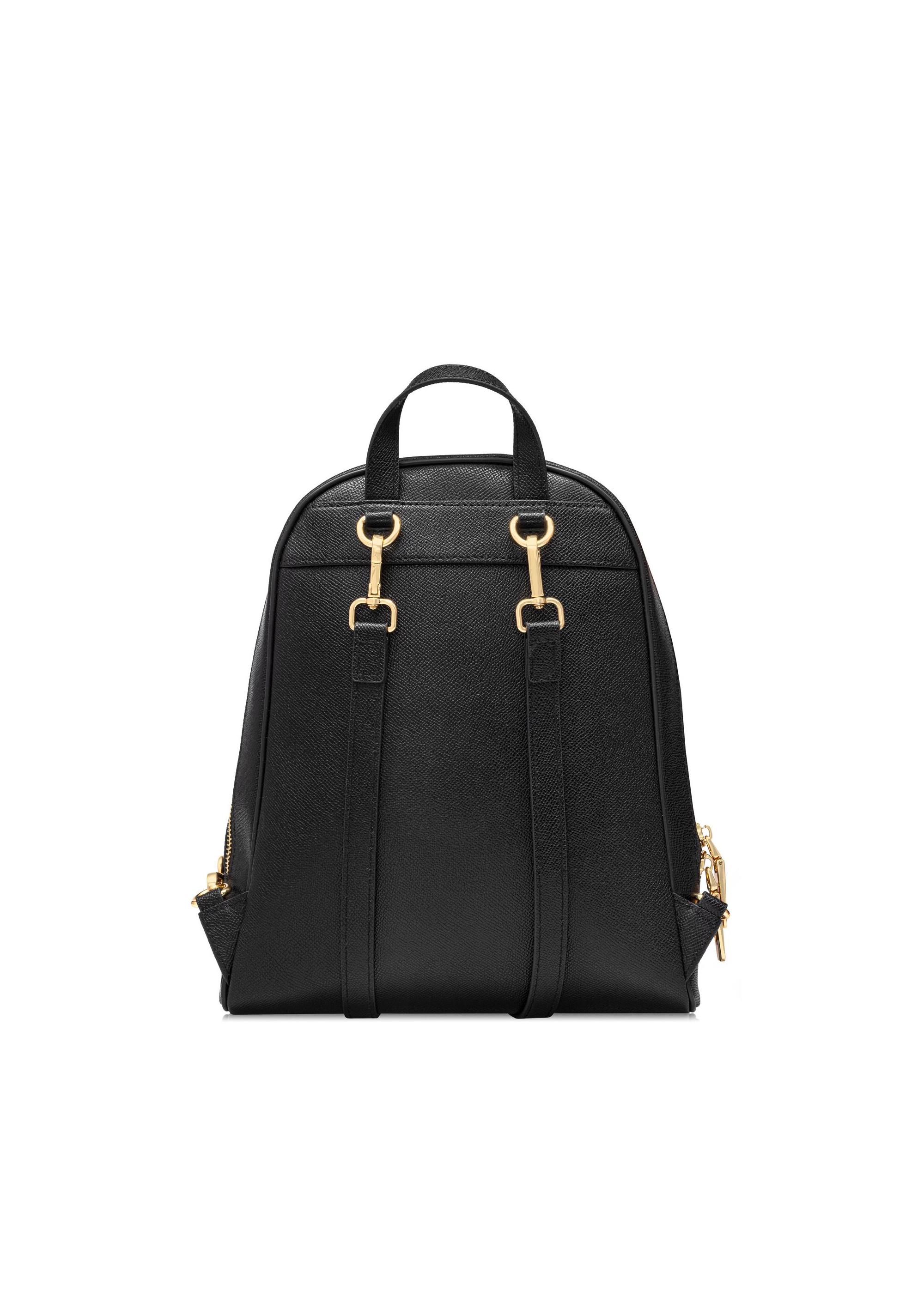 Black leather women's backpack PLCDS-0004-99(W25)