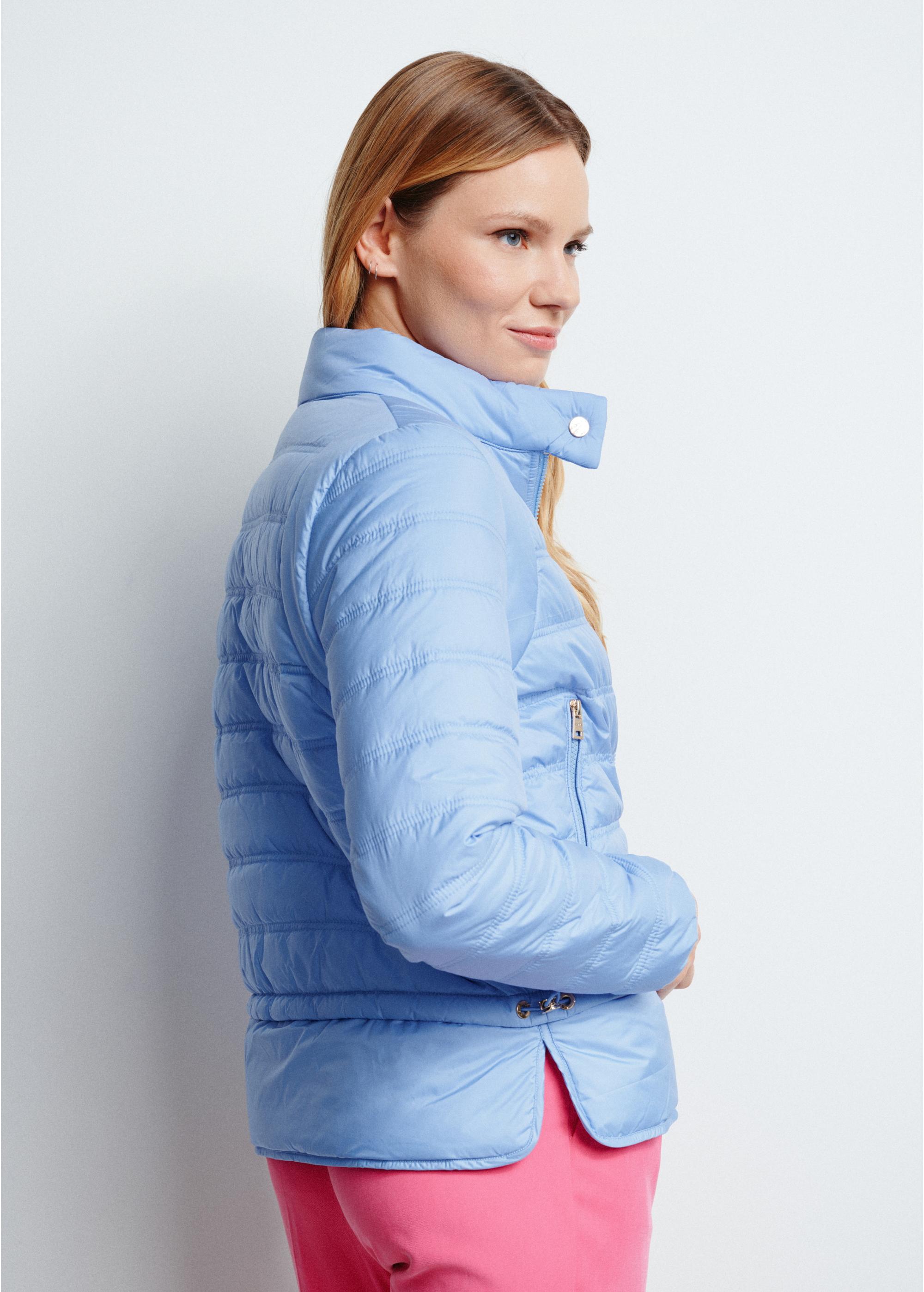 Women's blue quilted jacket KURDT-0500-61(W24)-02