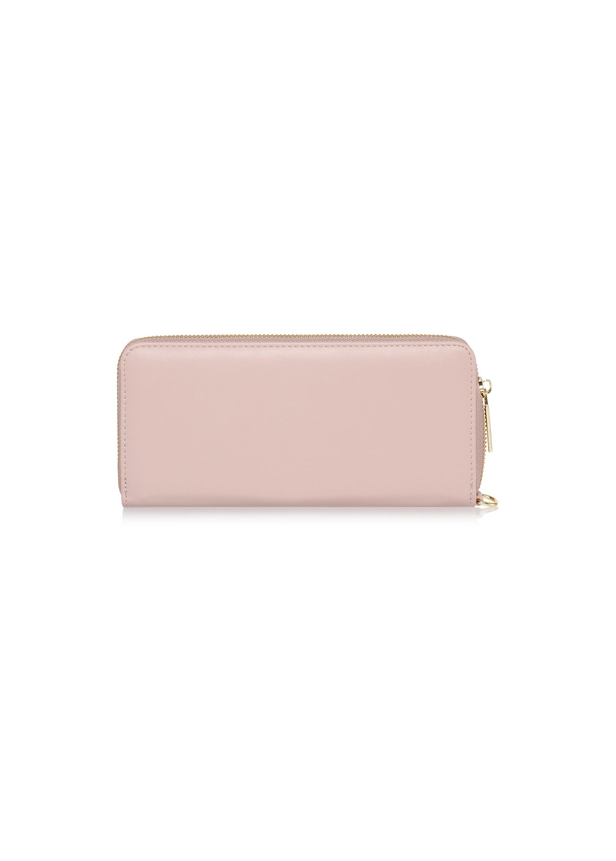 Large pink women's wallet with handle POREC-0394-31(Z24)