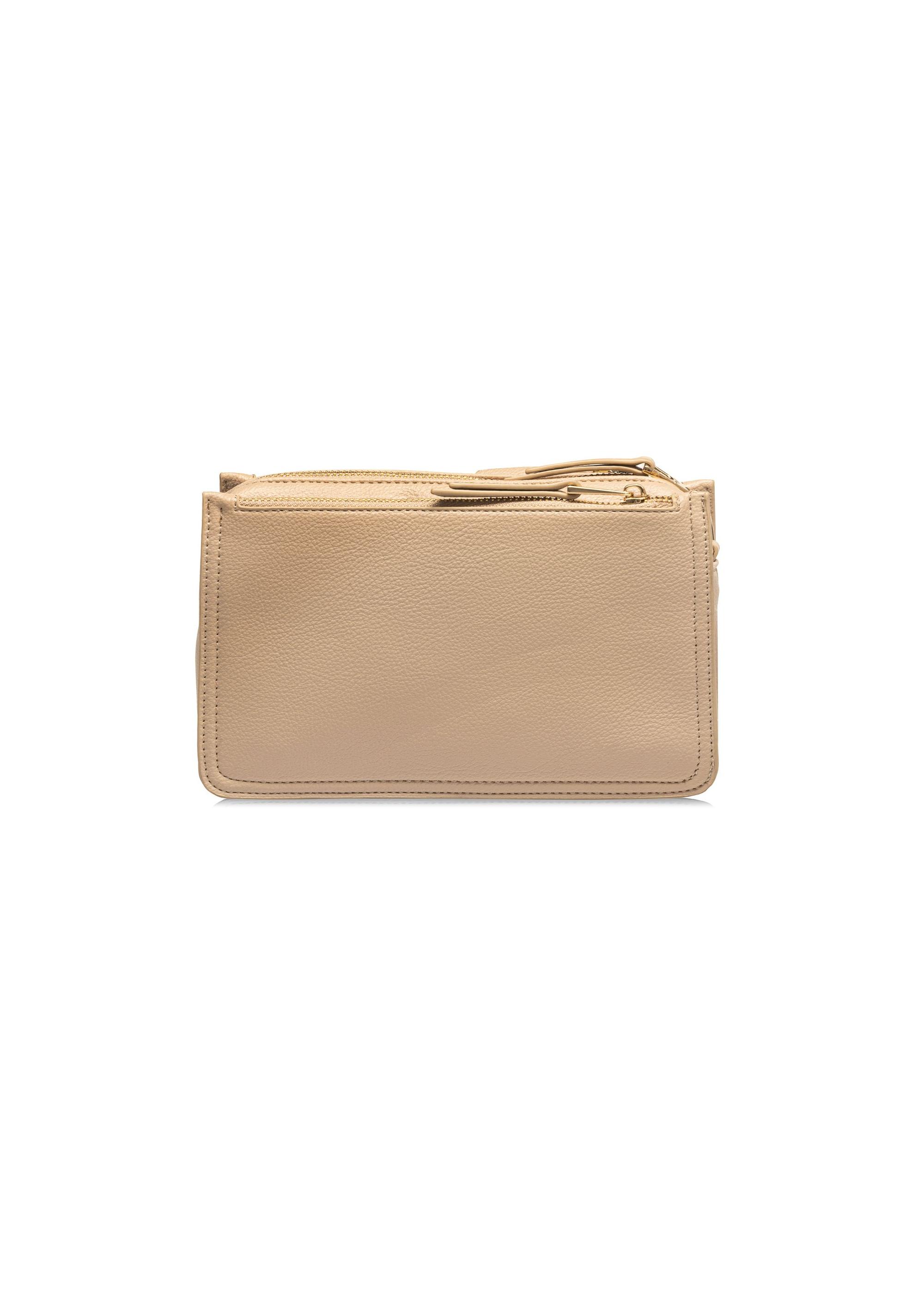 Beige three-compartment women's handbag TOREC-1016-81(W25)-04