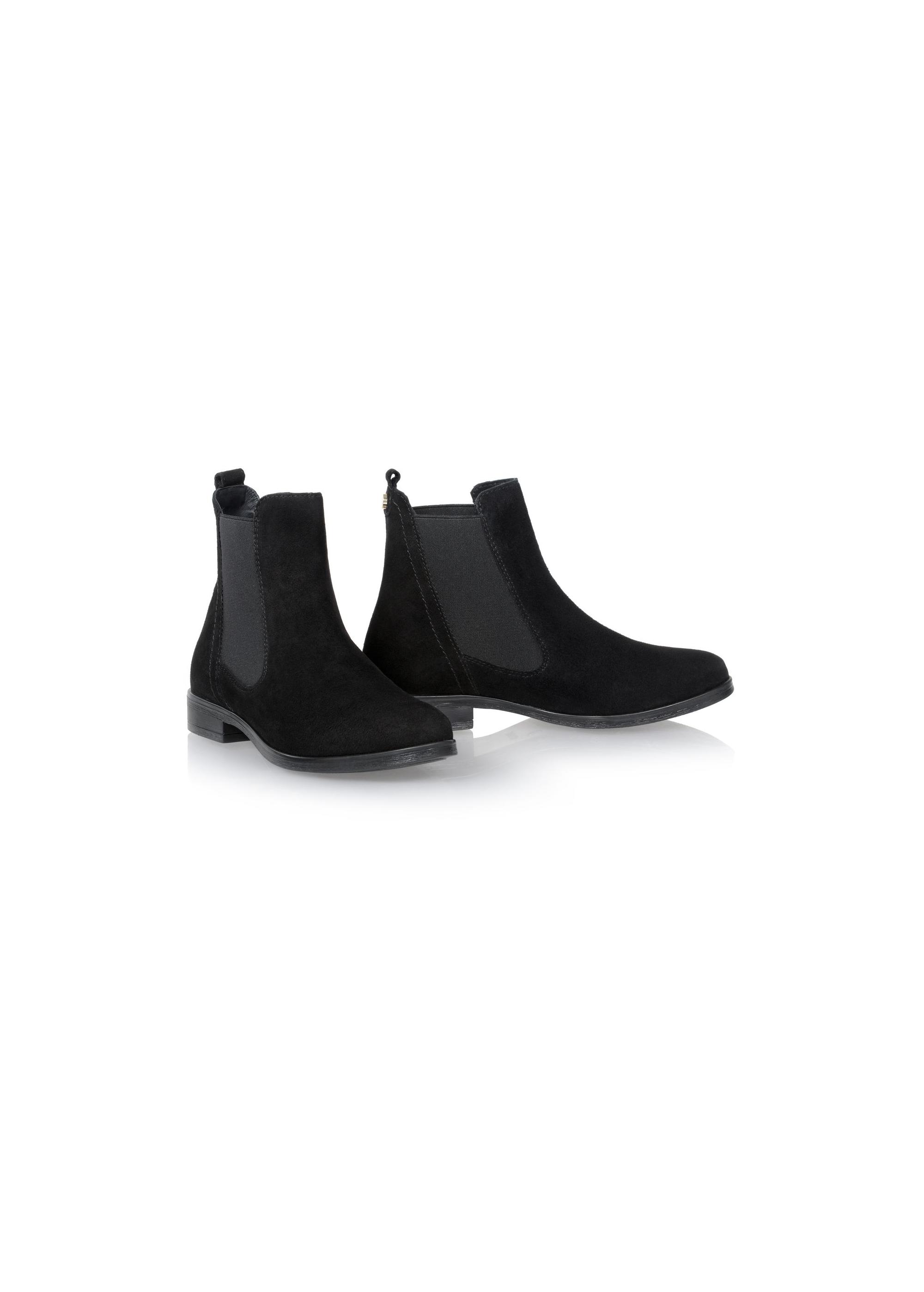 Women's suede black leather boots BUTYD-1009-98(Z24)-02