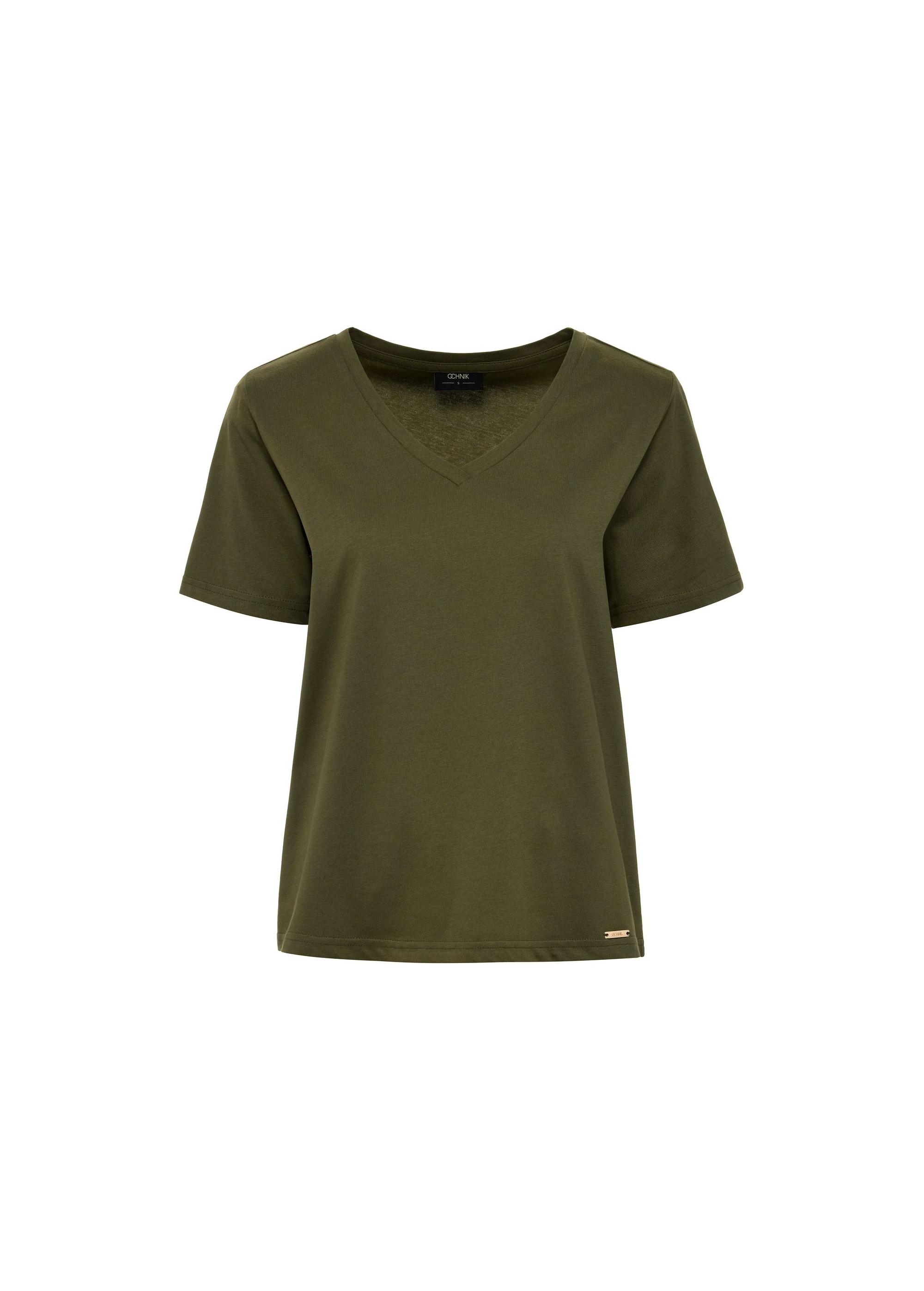 Khaki basic women's t-shirt TSHDT-0120-54(W25)