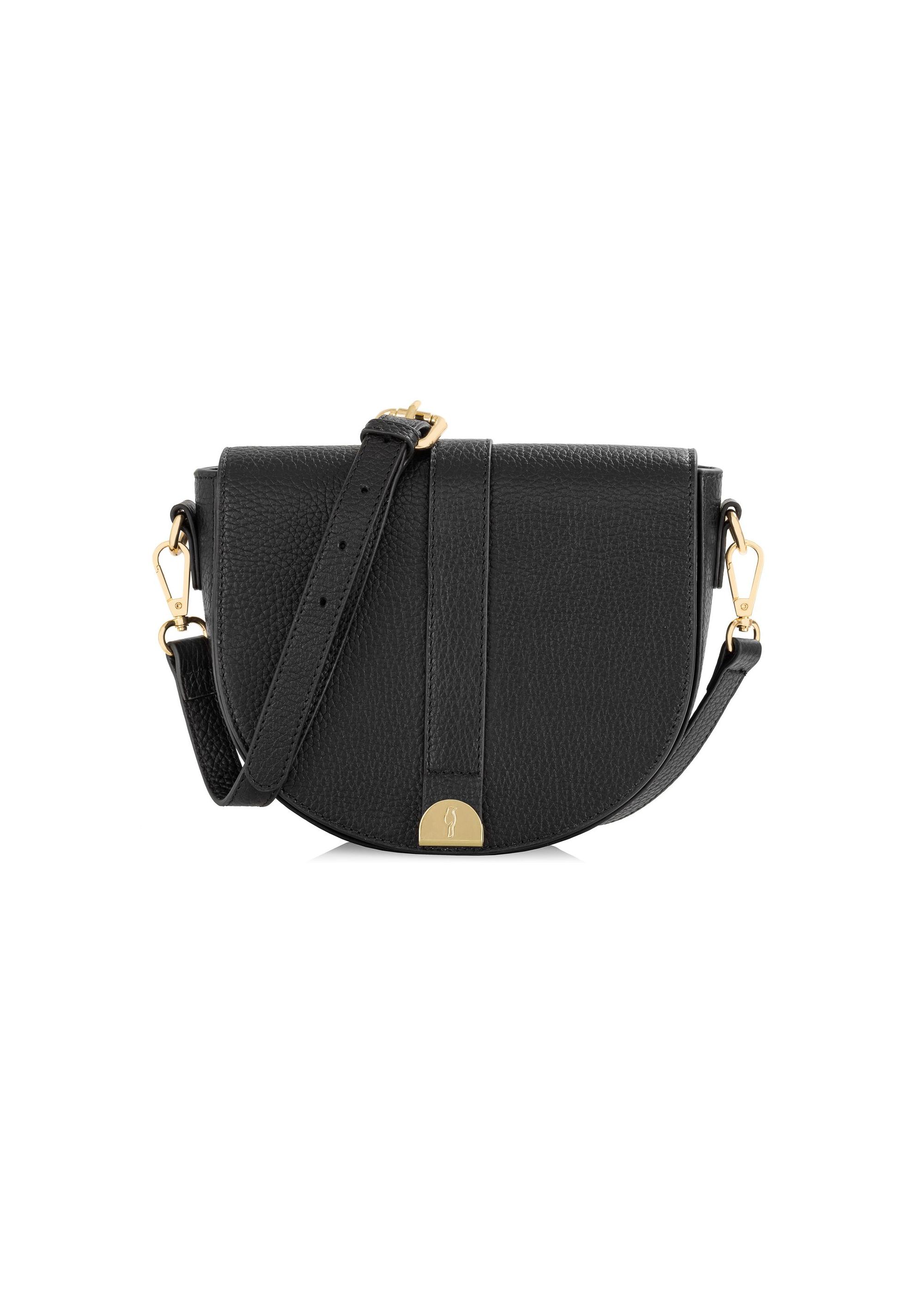 Leather black shoulder postbag TORES-0979-99(Z24)-01