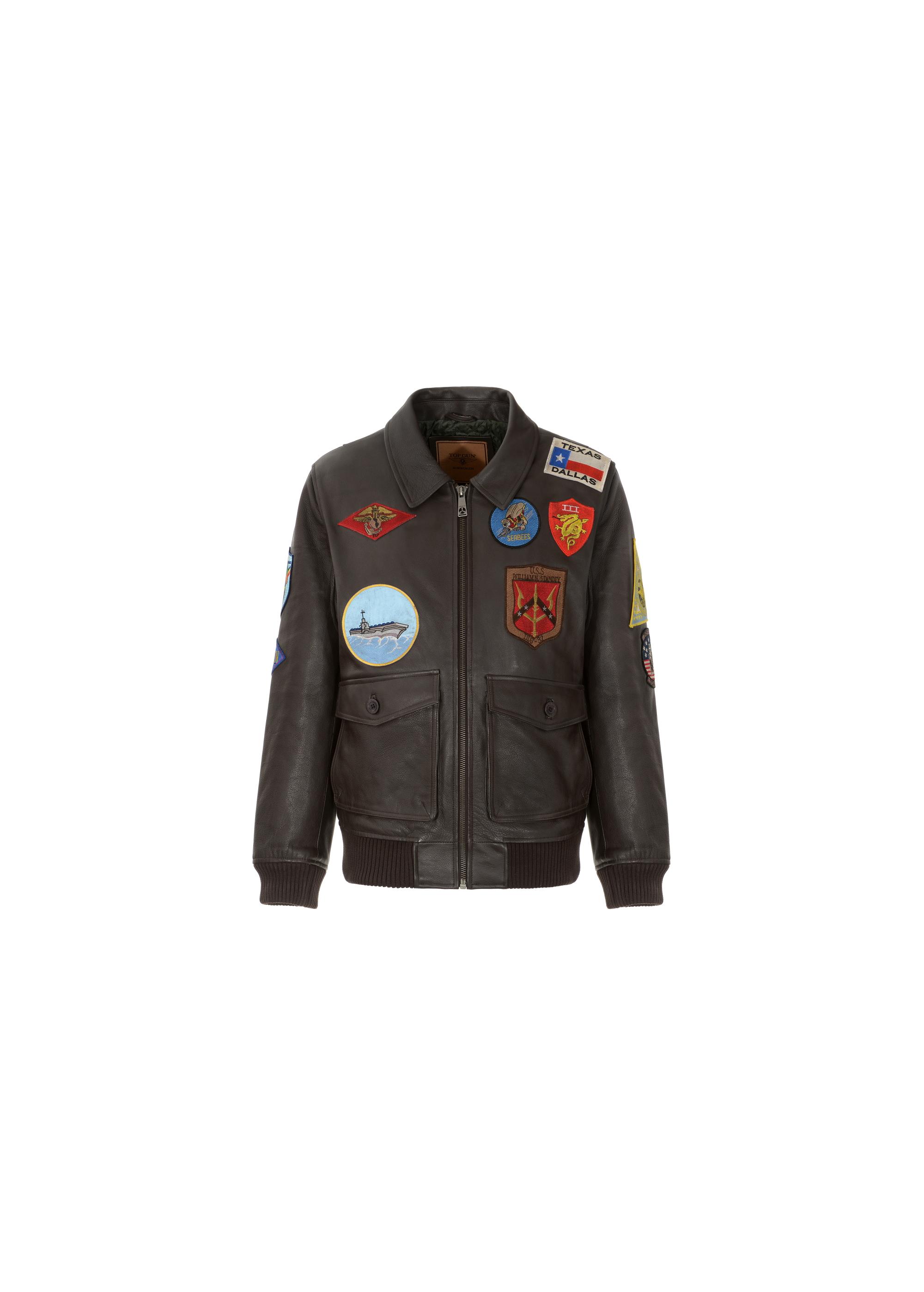 Men's leather jacket from TOP GUN collection KURMS-0218-0993(Z22)-08