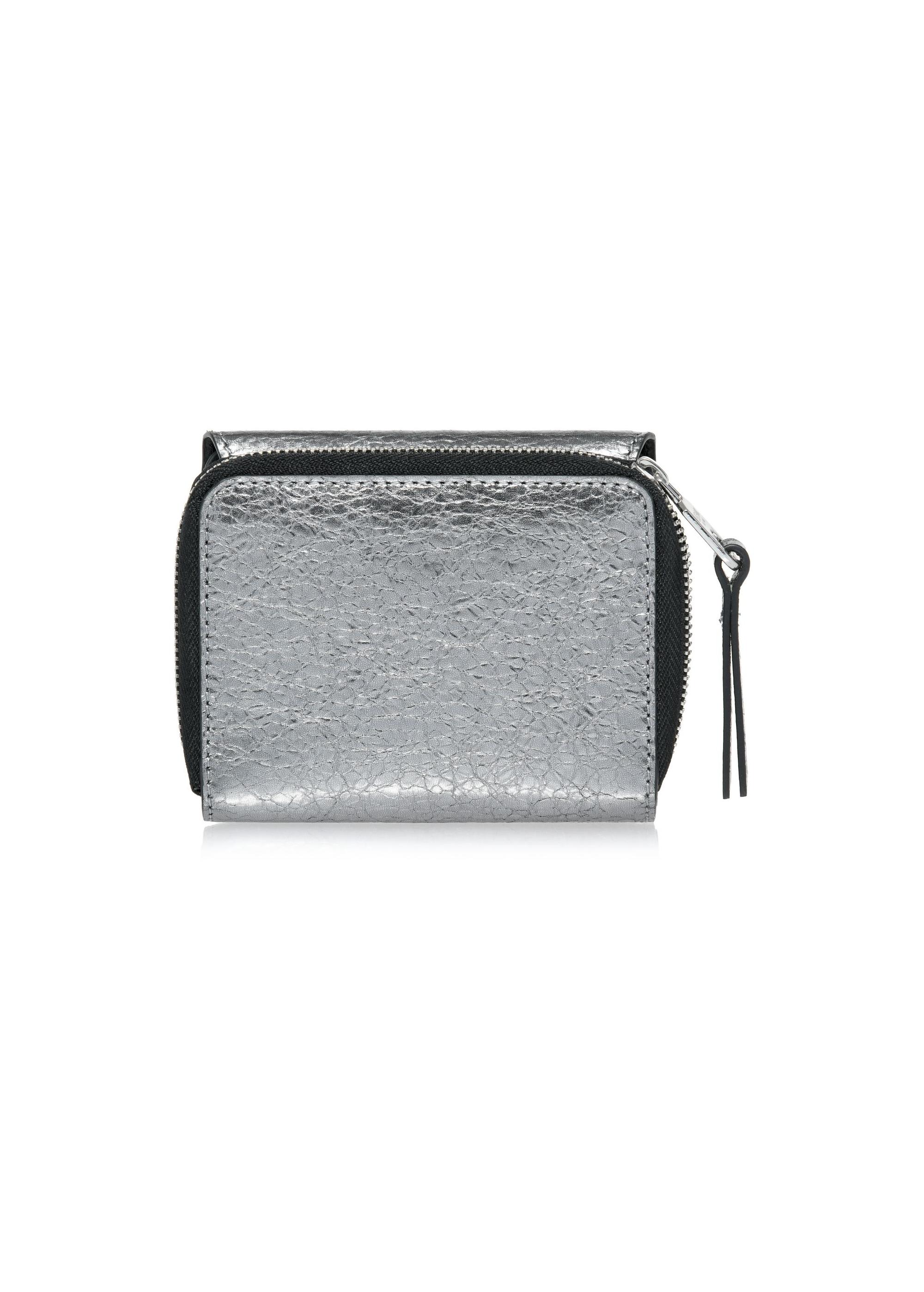 Silver small leather women's wallet PORES-0934-95(Z24)-05