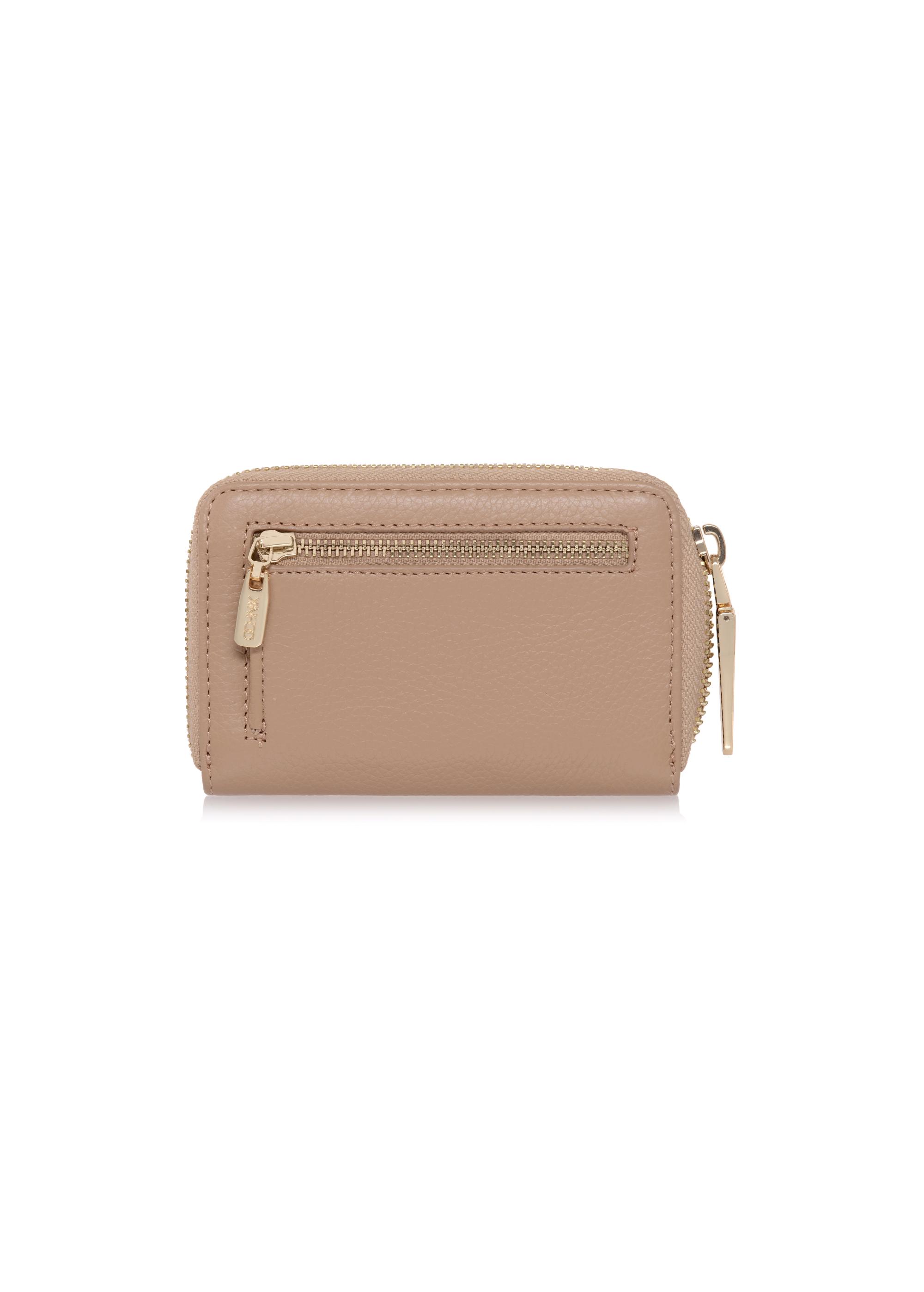 Beige leather women's wallet PORES-0832-81(W23)-02