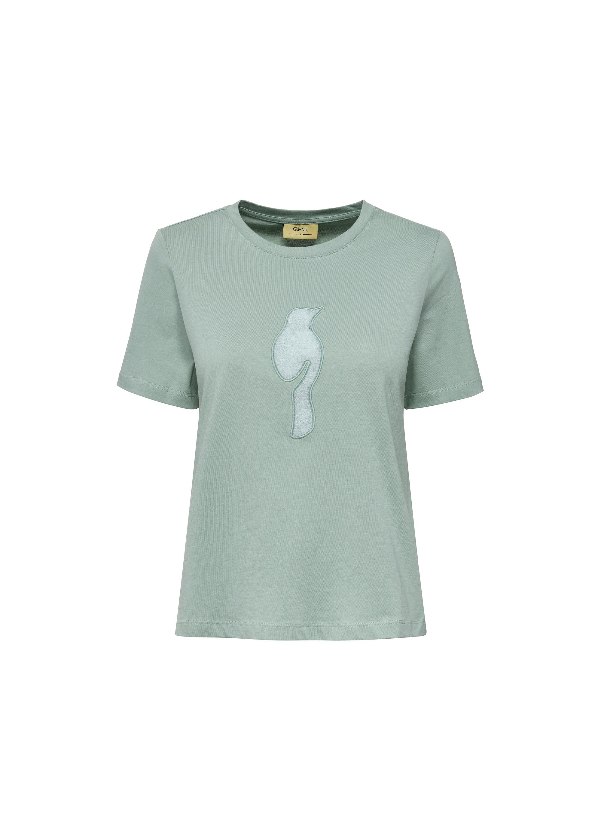 Mint women's T-shirt with logo TSHDT-0137-53(W25)-01