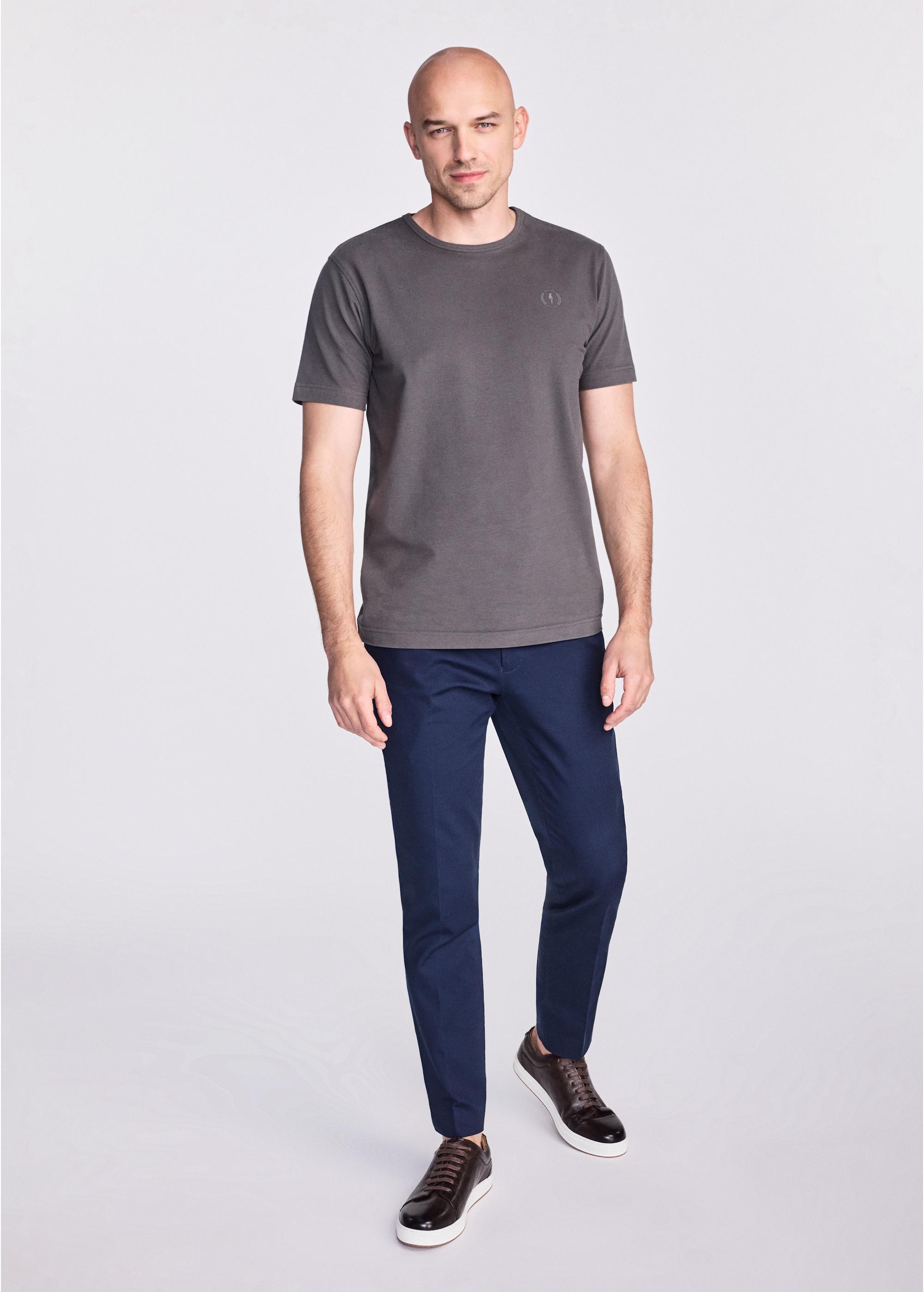 Graphite cotton men's t-shirt TSHMT-0124-91(W25)-01