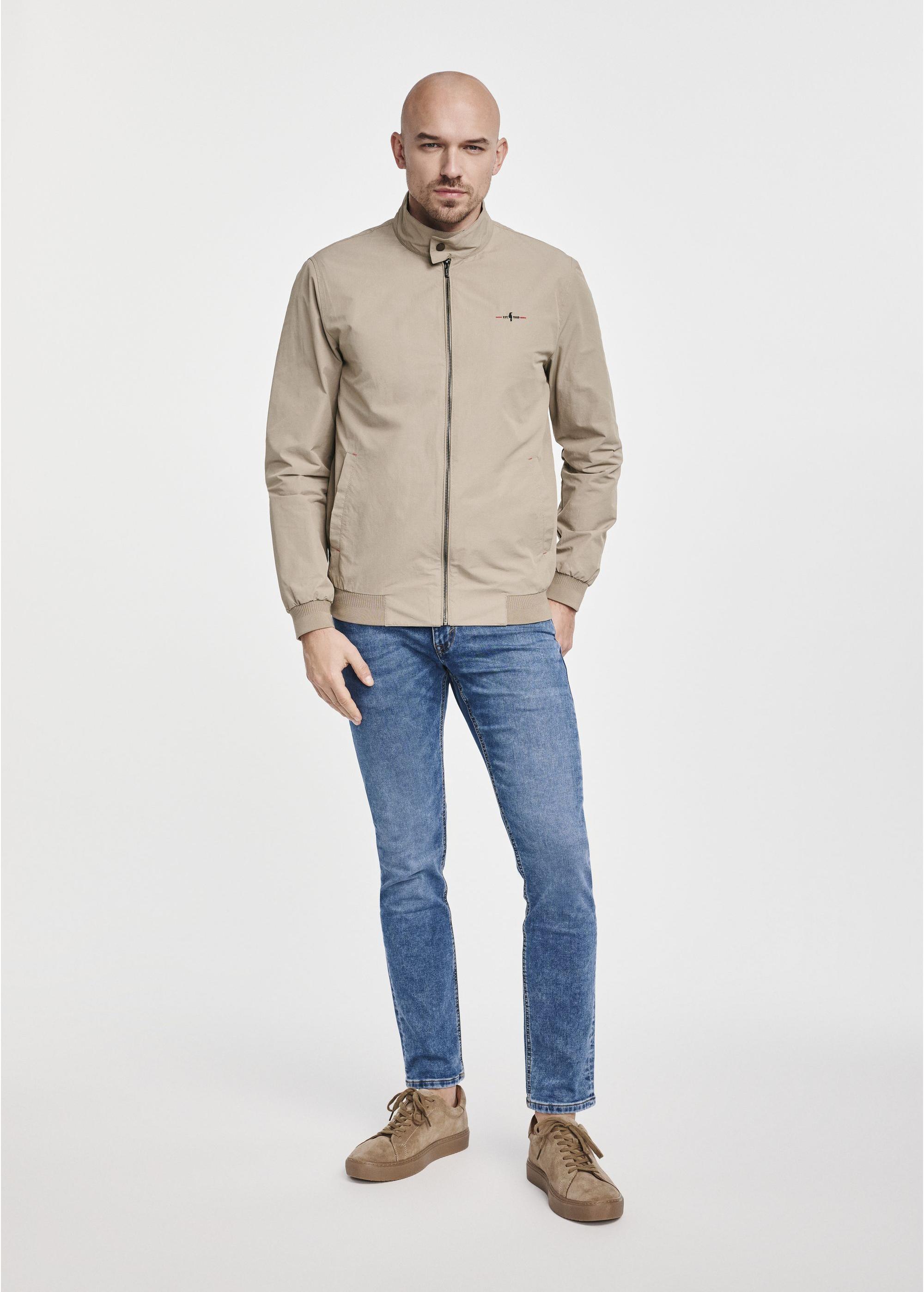 Beige light men's transition jacket KURMT-0370-81(W25)-06