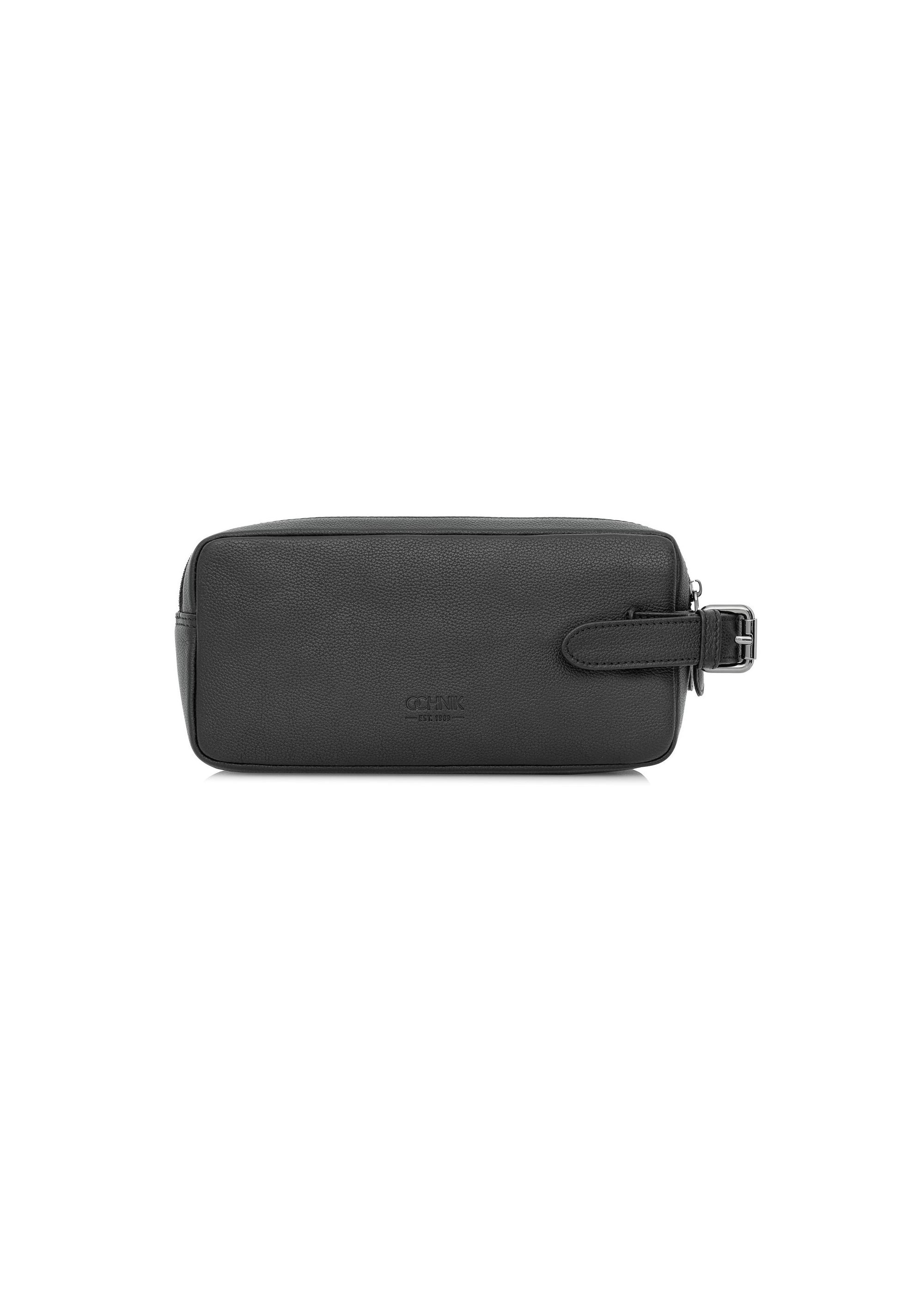 Black leather men's cosmetic bag TORMS-0412R-99(W25)-01