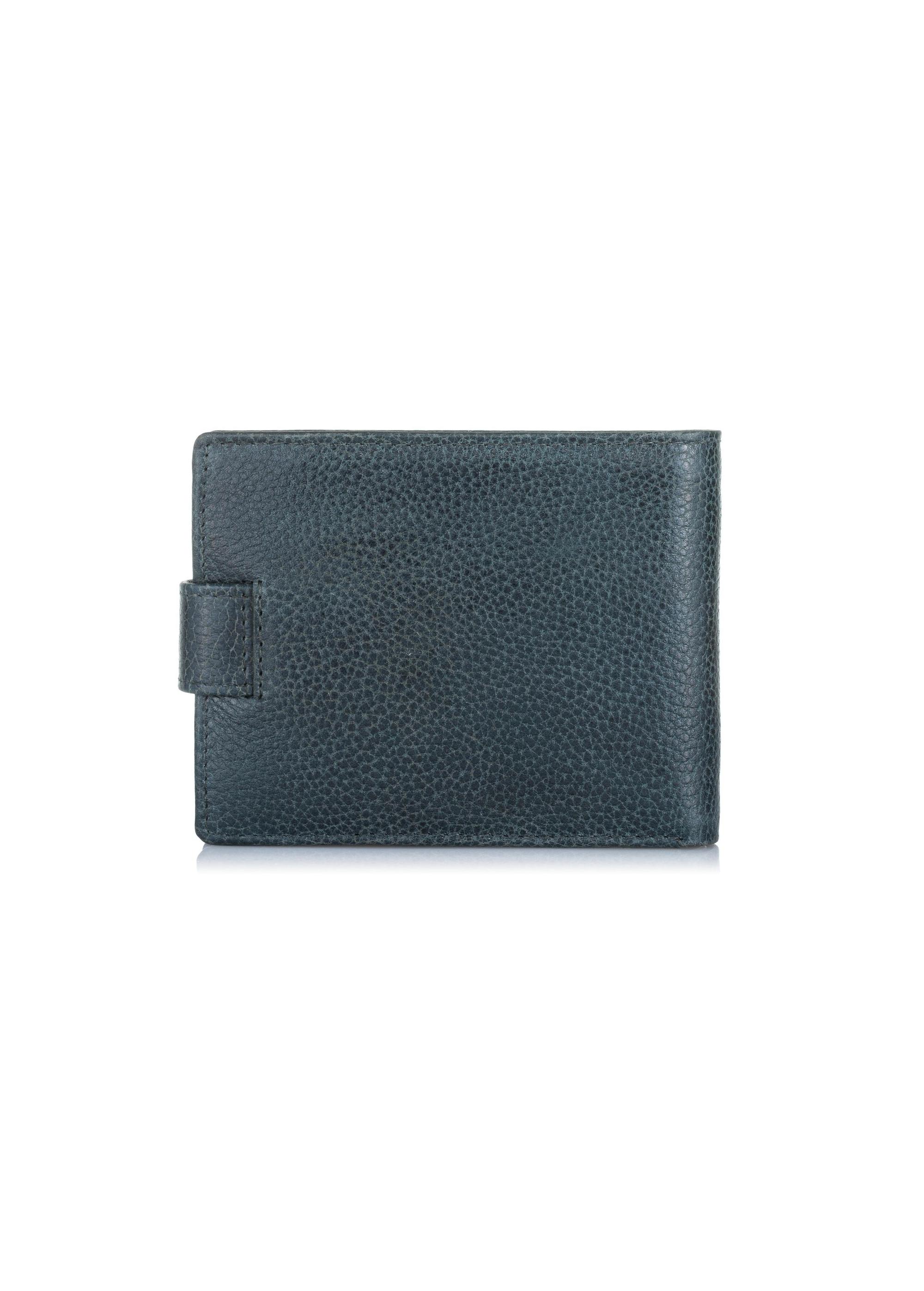 Men's navy blue leather wallet PORMS-0518-69(W23)-03