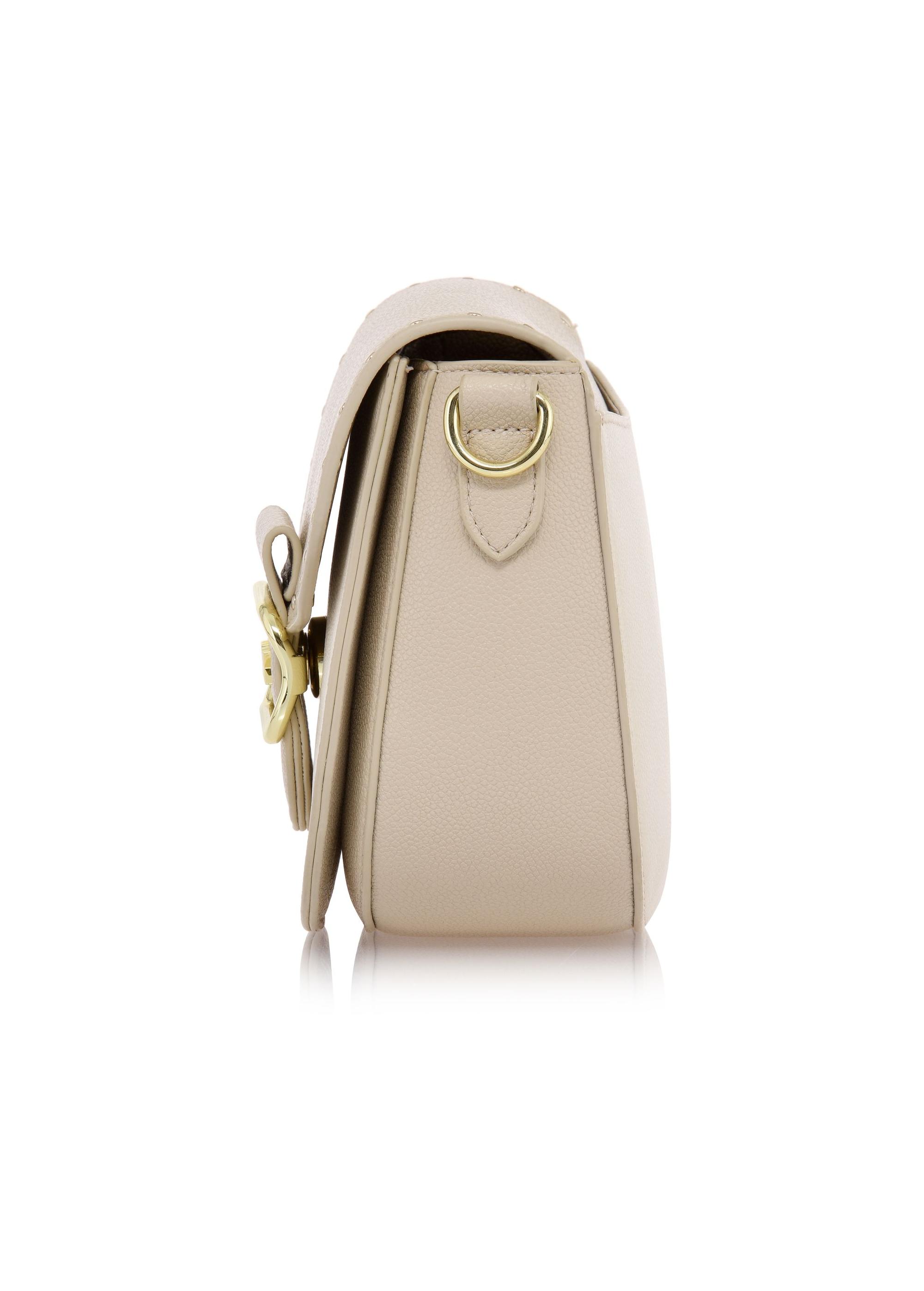 Women's small beige postbag TOREC-0880-81(W24)-04