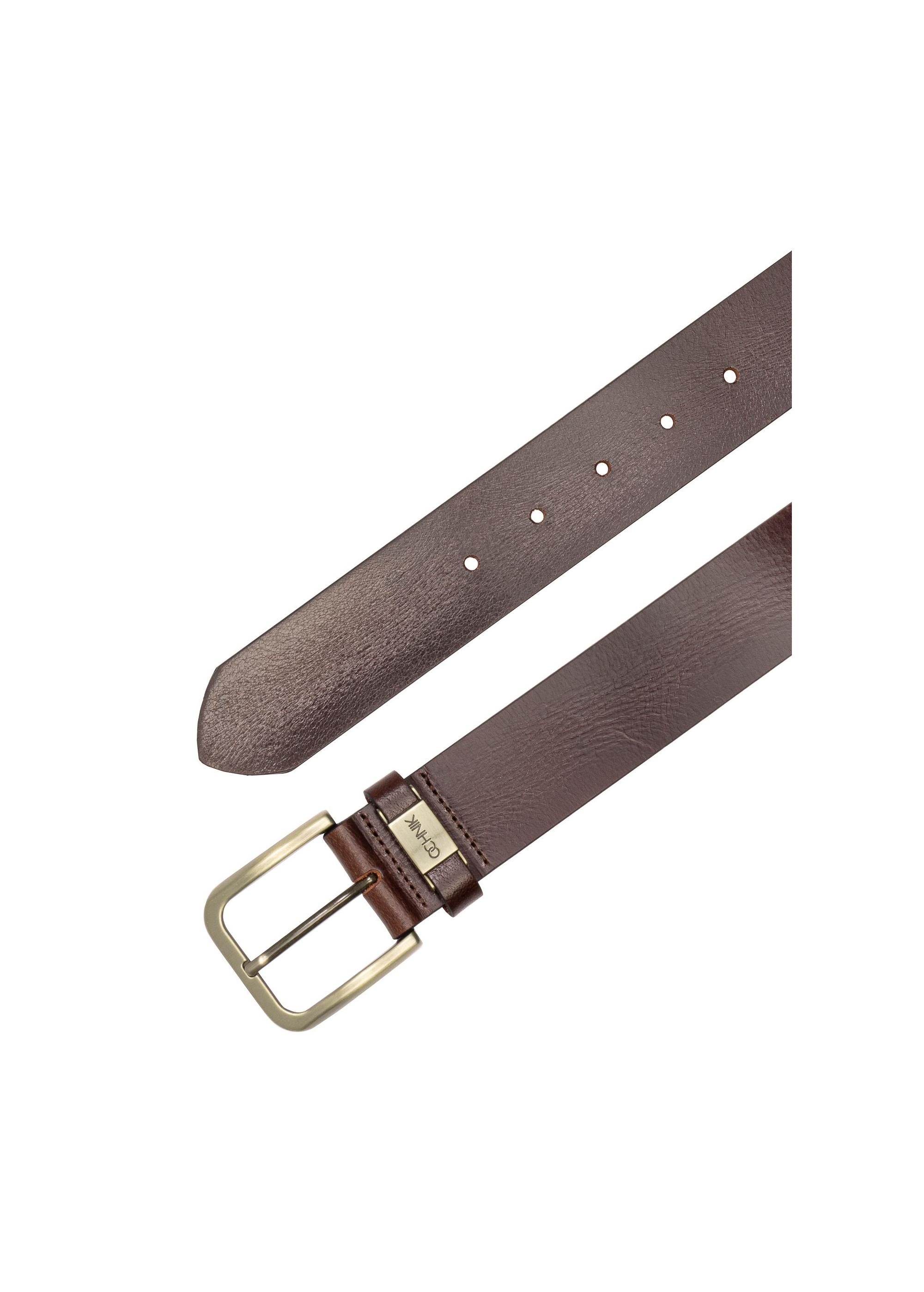 Brown leather men's belt PASMS-0129-89(Z24)