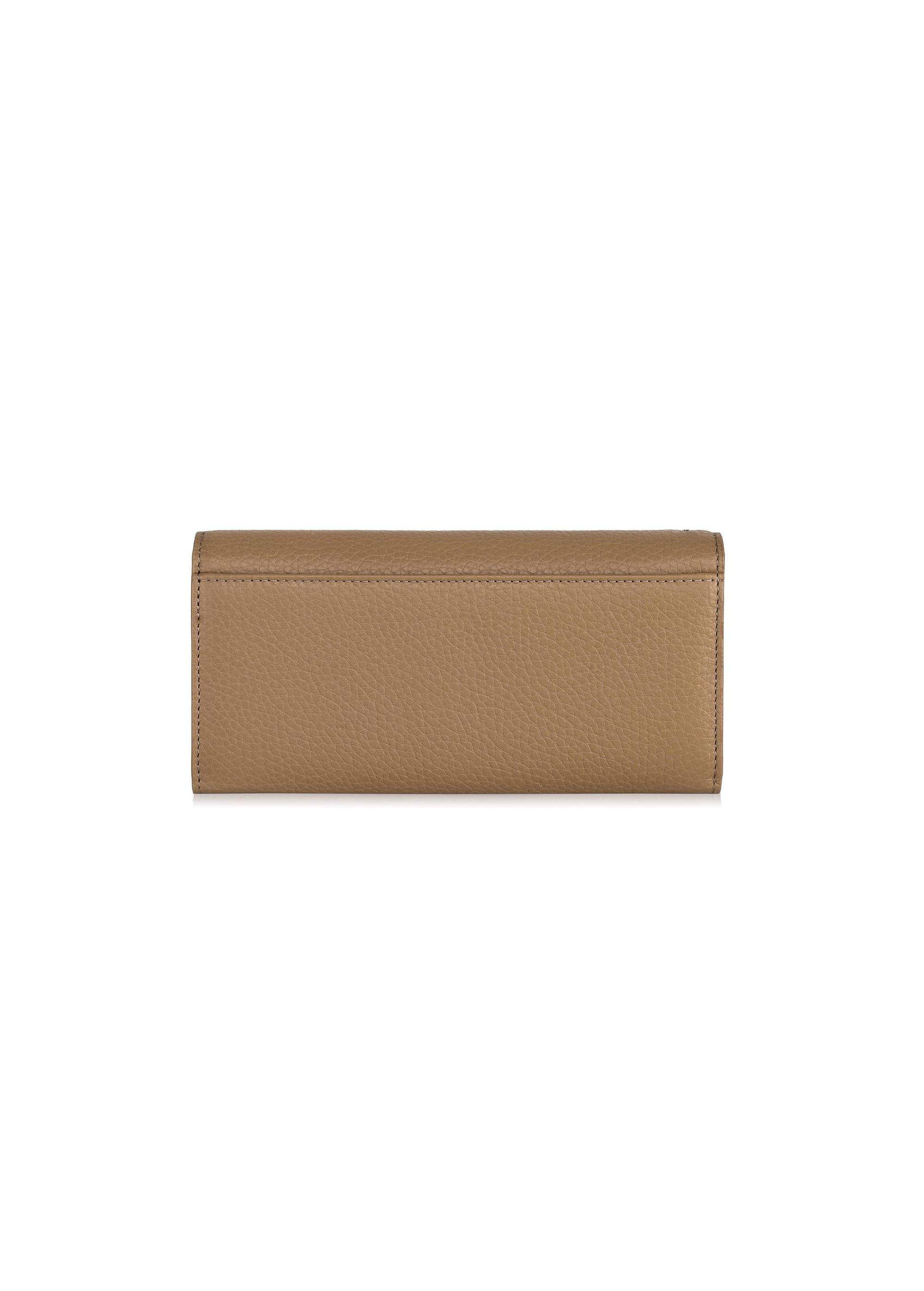 Large beige leather women's wallet PORES-0893-81(Z23)-03