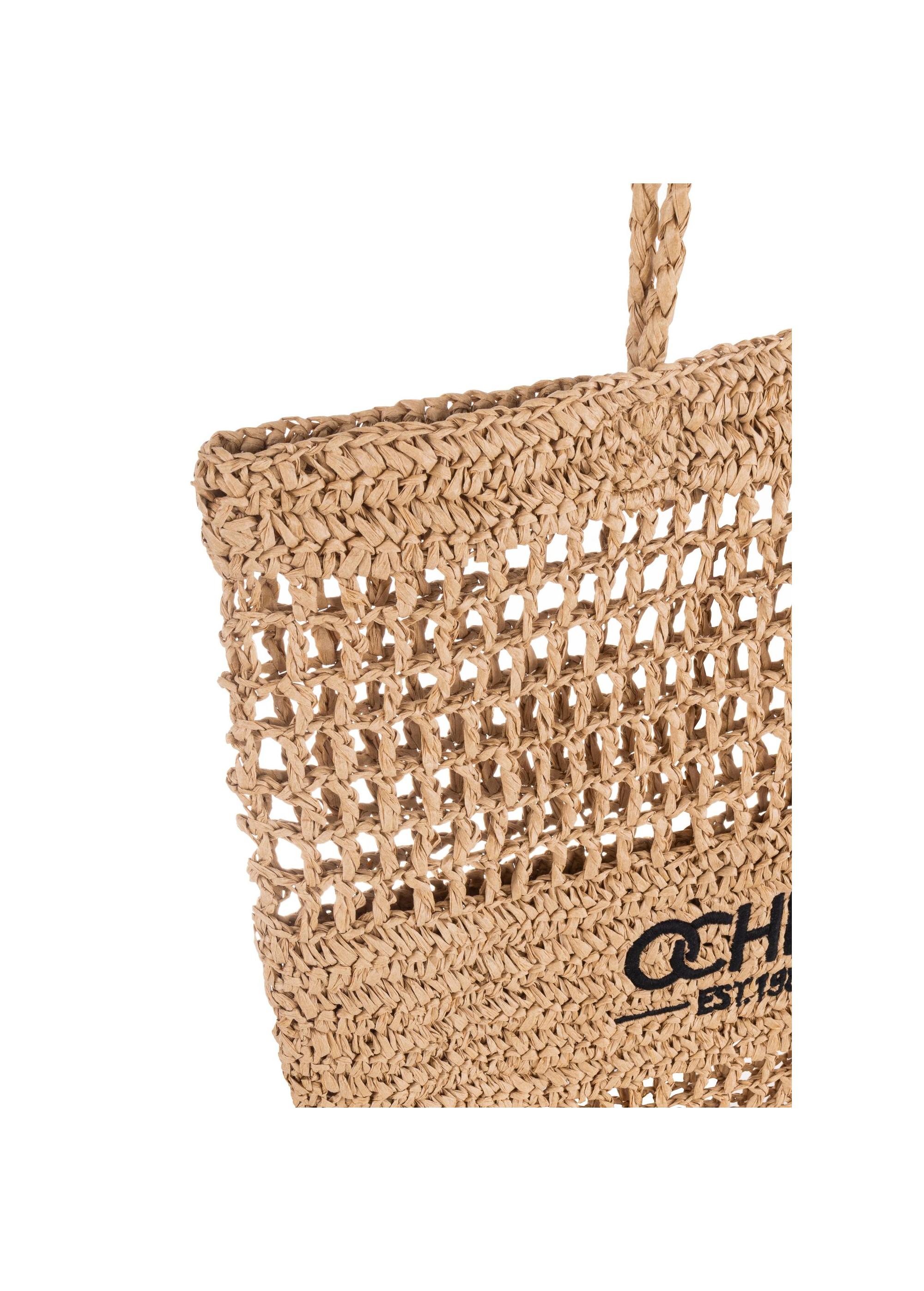 Straw beige shopper bag for women TOREC-0924A-25(W25)