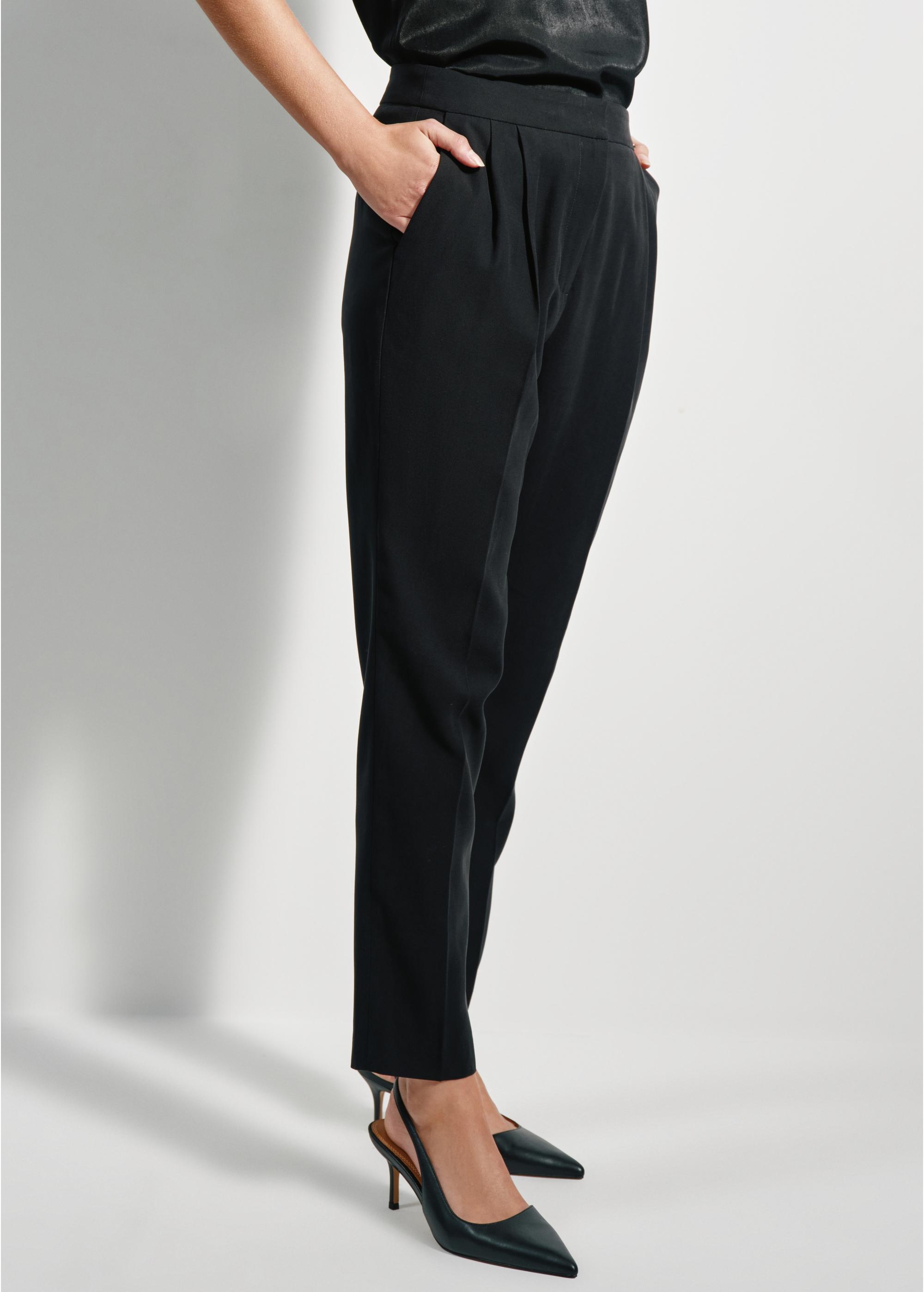 Black women's tailored pants SPODT-0091-99(W24)-01