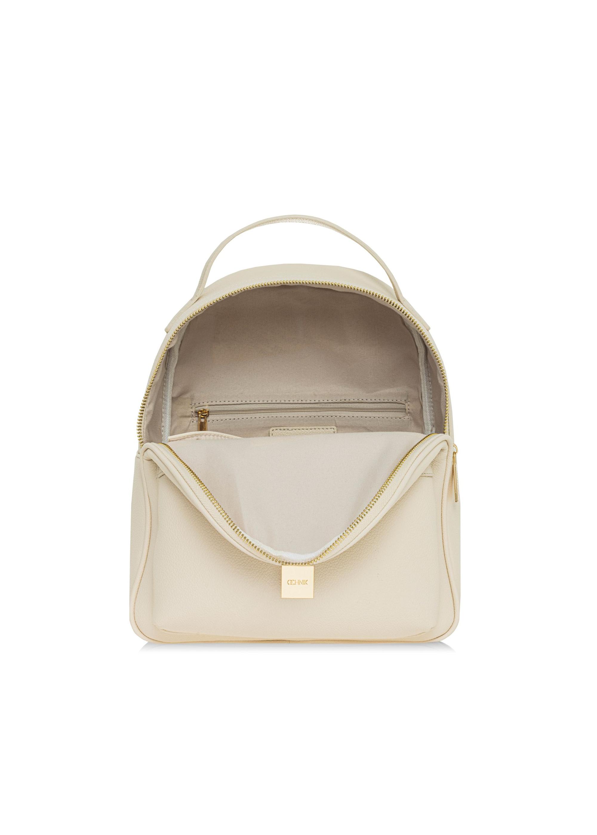 Cream women's medium backpack TOREC-0920A-12(W25)-05