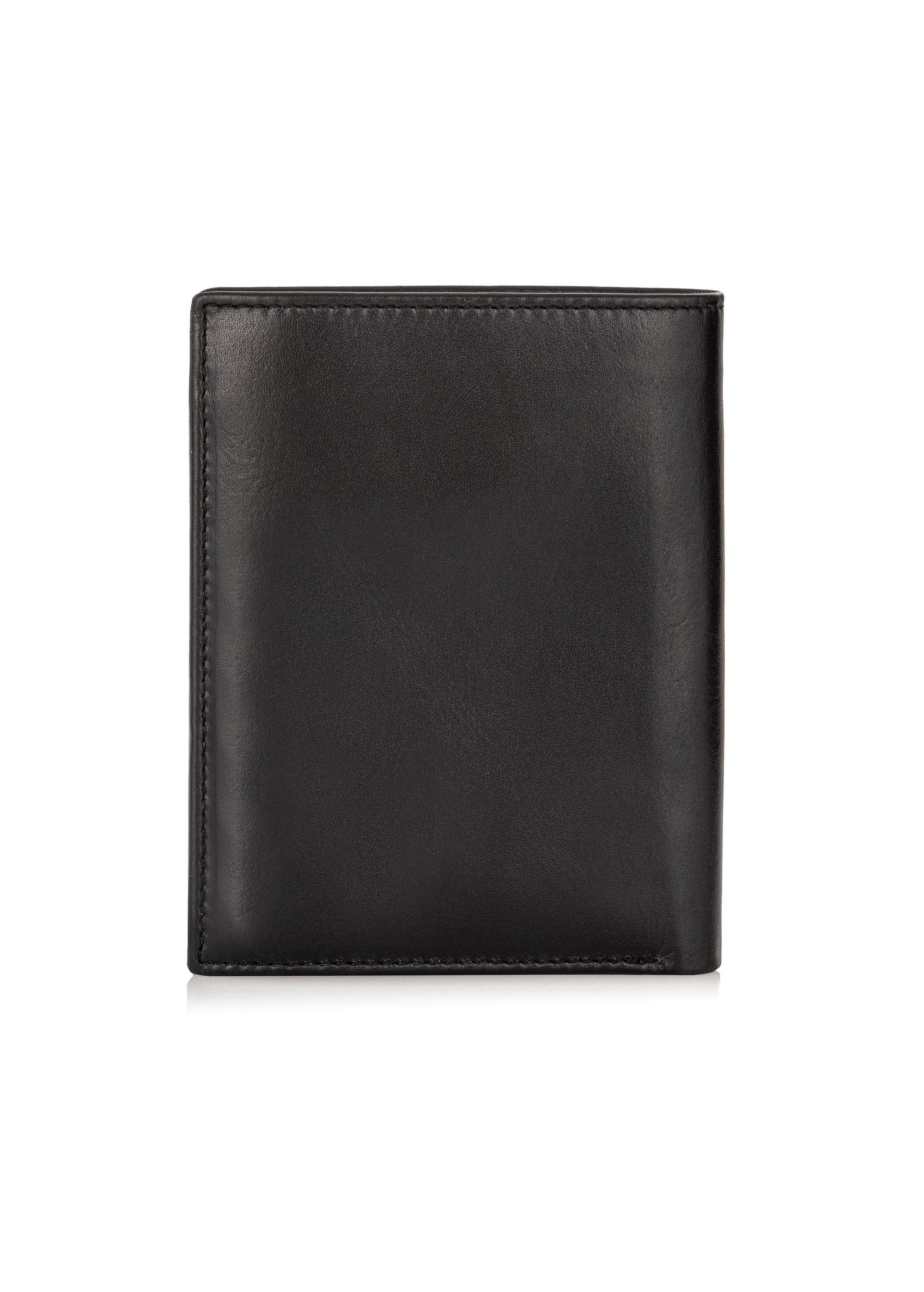 Black leather men's wallet PORMS-0627-98(Z24)-03