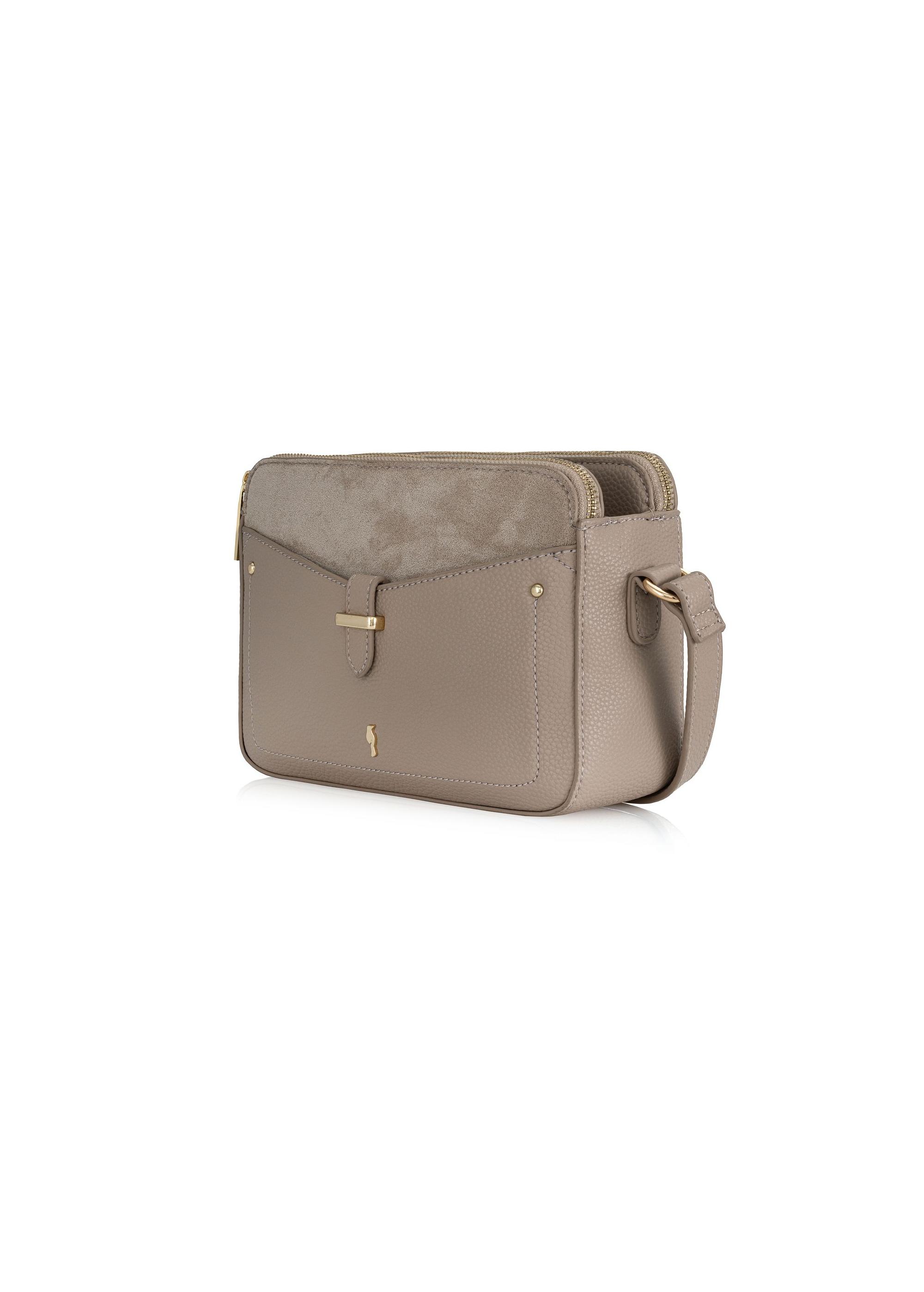 Light beige three-chamber women's bag TOREC-0830-80(Z24)-02