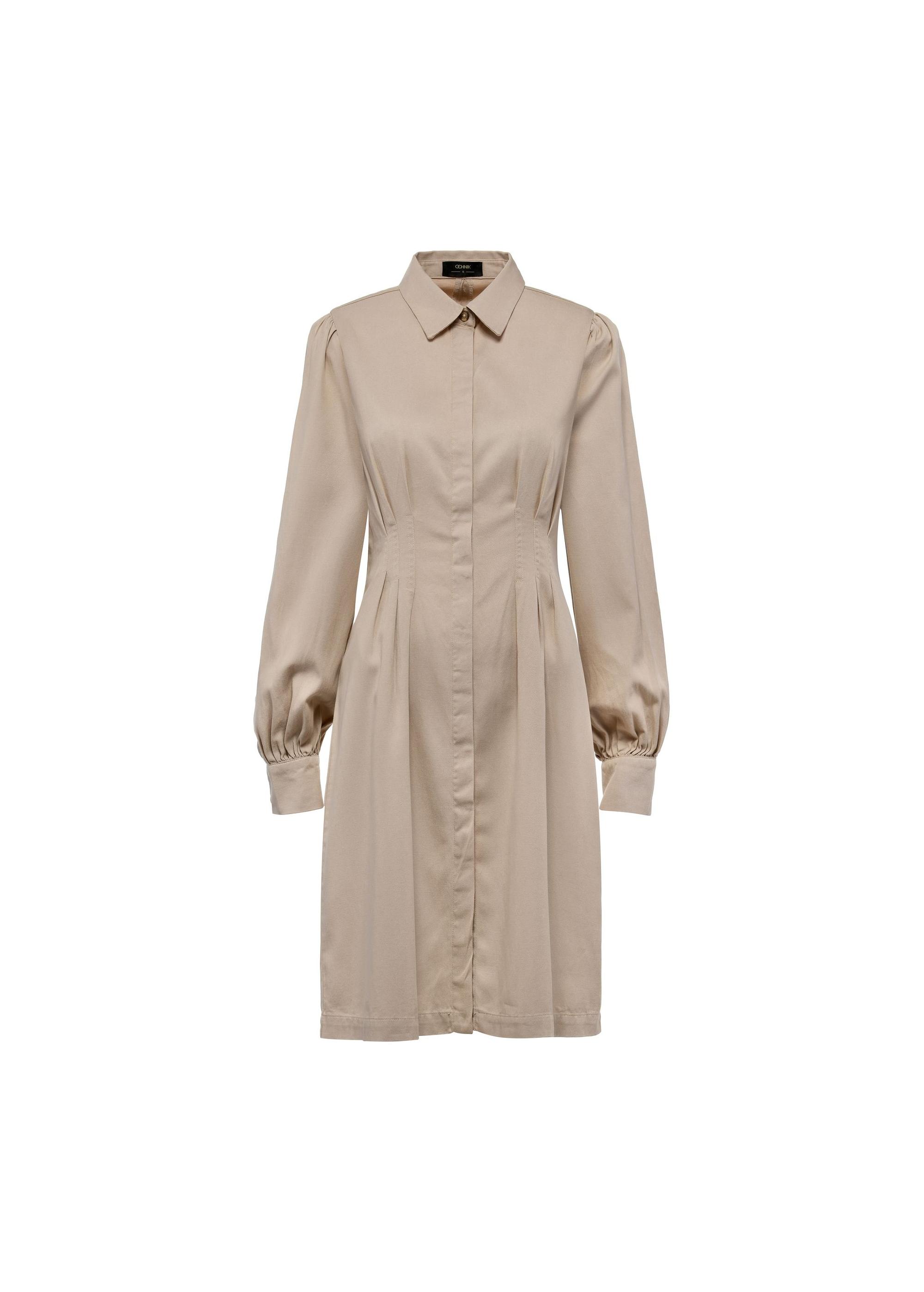 Beige shirt dress SUKDT-0228-81(W25)-05