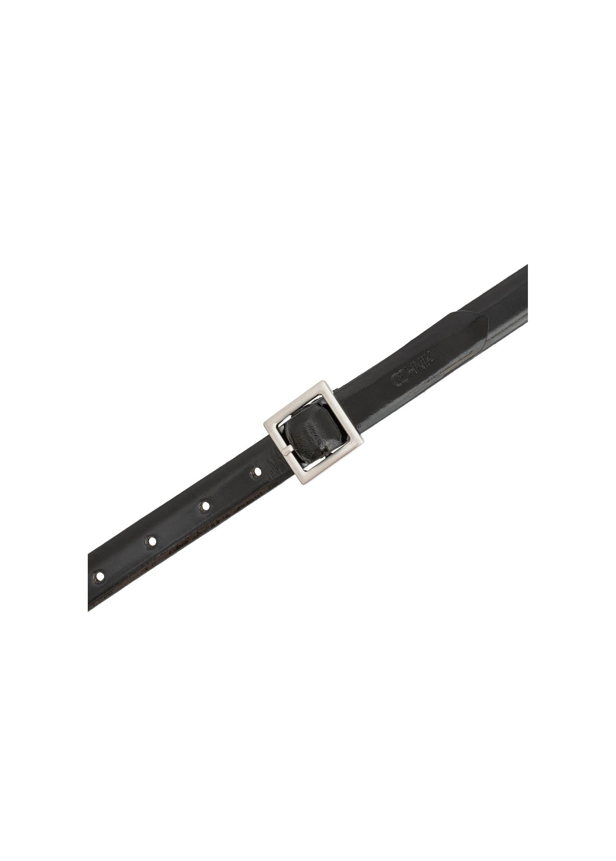 Black patent leather women's belt PASDS-0315-98(Z24)-04