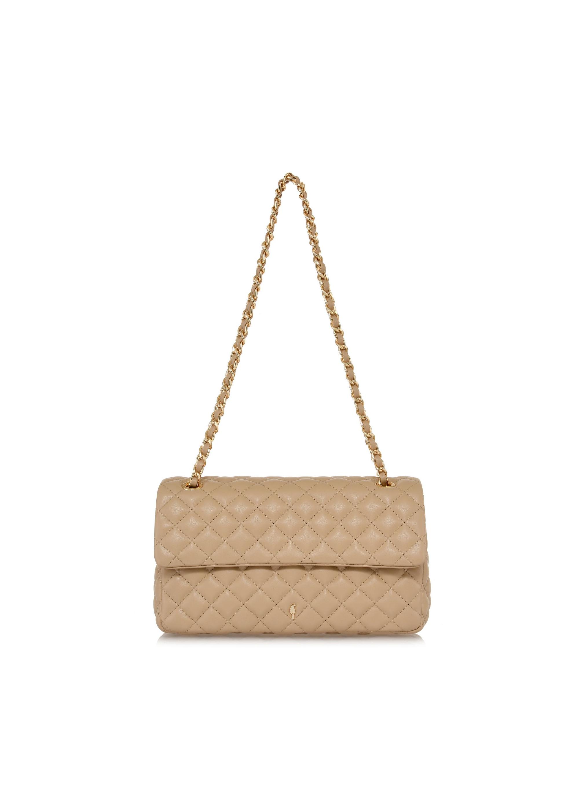 Beige quilted chain bag TOREC-0443D-81(W25)