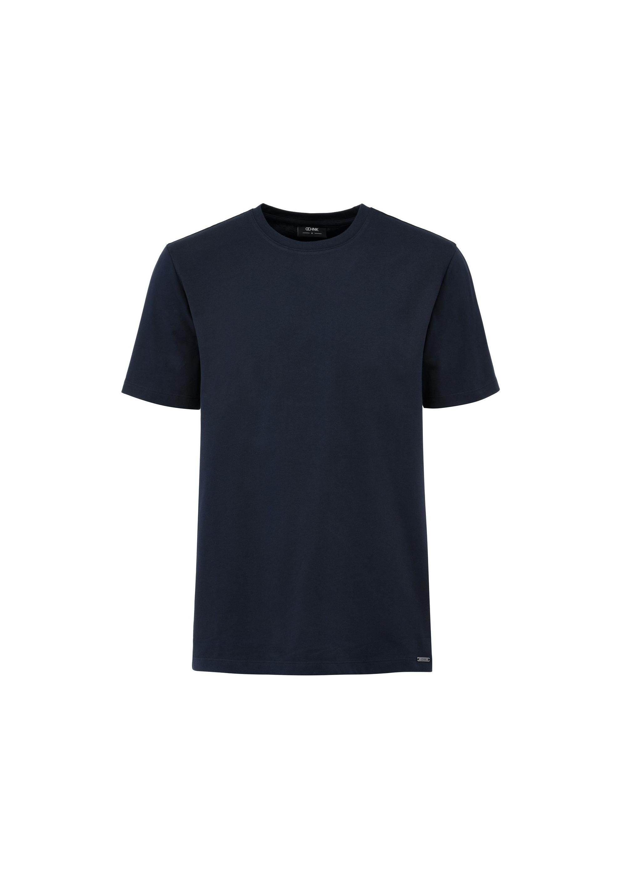 Navy blue men's basic t-shirt TSHMT-0110-68(Z24)-03