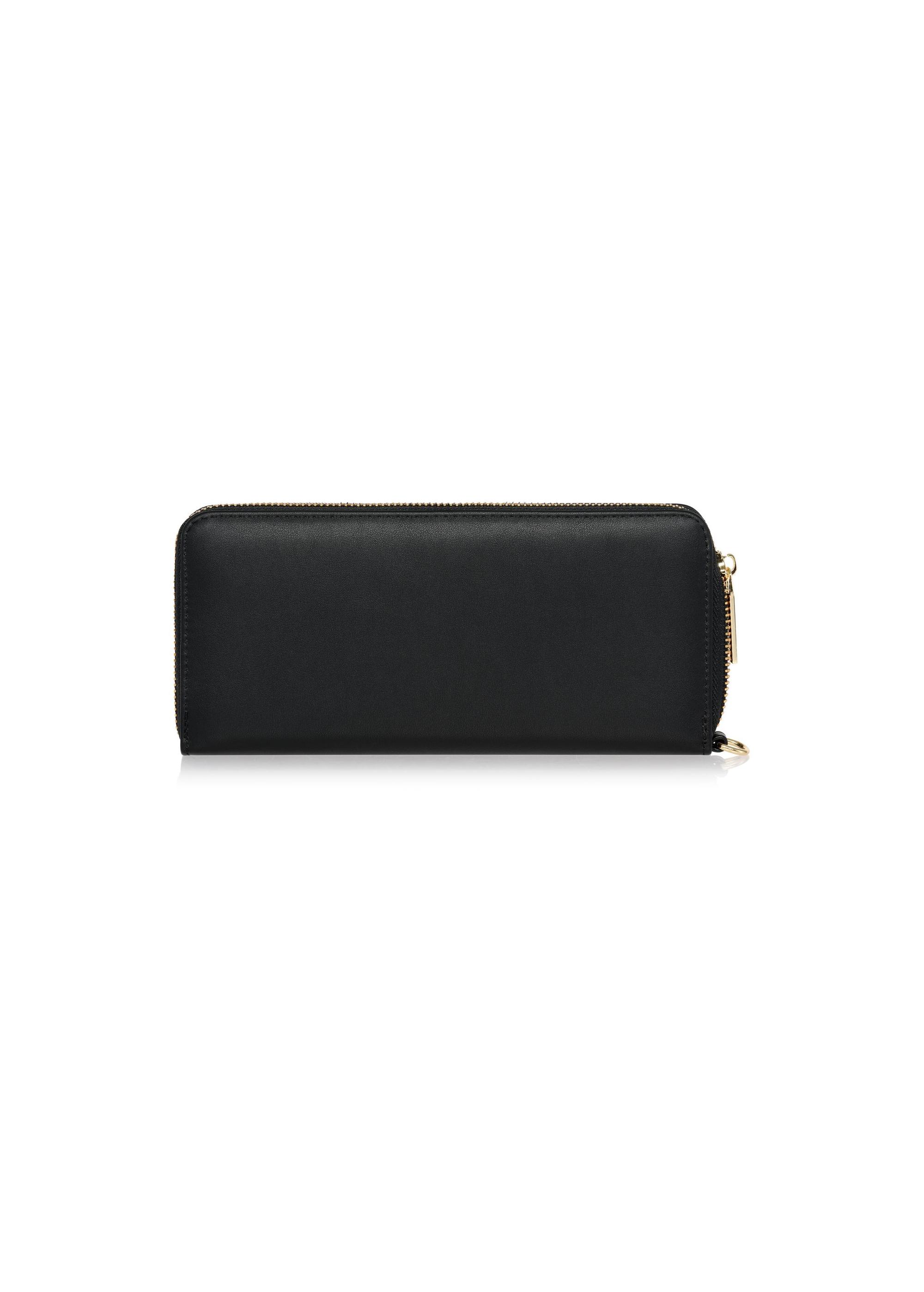 Large black women's wallet with handle POREC-0394-99(Z24)-02