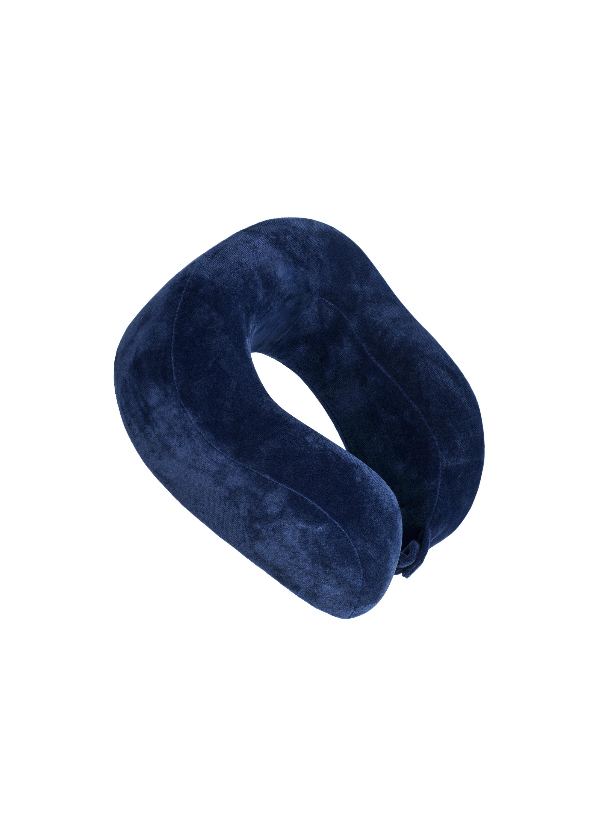 Navy blue travel bolster AW-003-0004-69(W24)-03