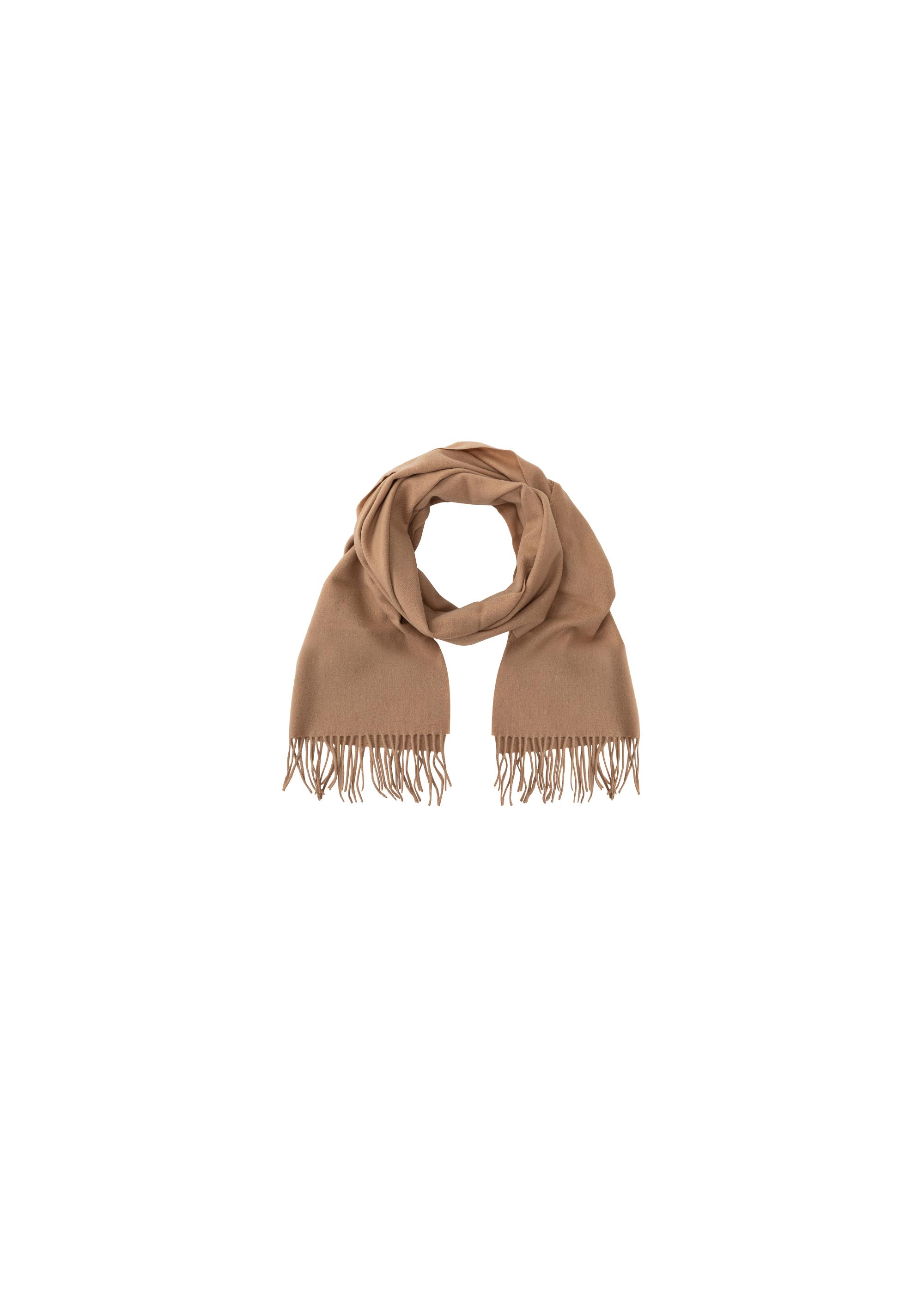 Wool beige women's scarf SZADT-0092-80(Z24)-04