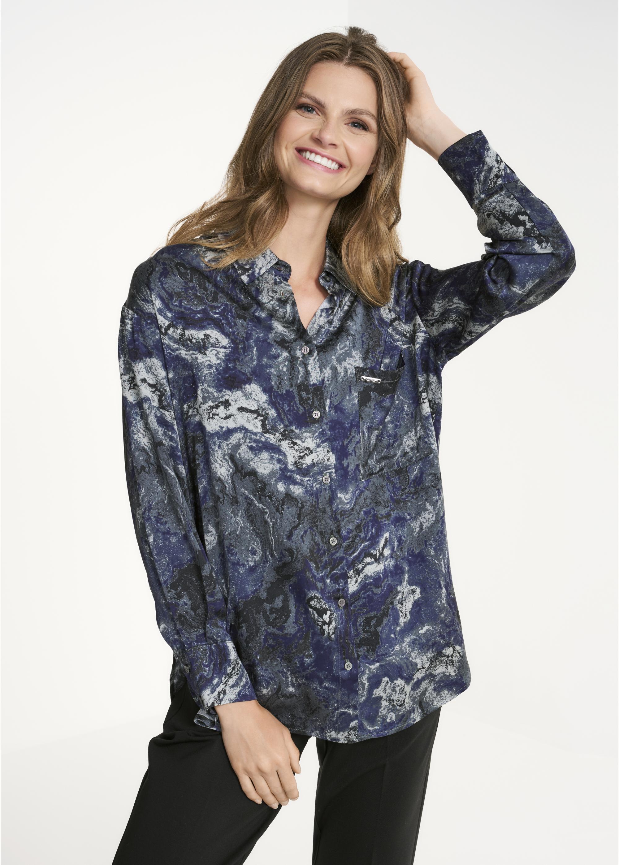 Women's long shirt KOSDT-0141-15(Z22)-01