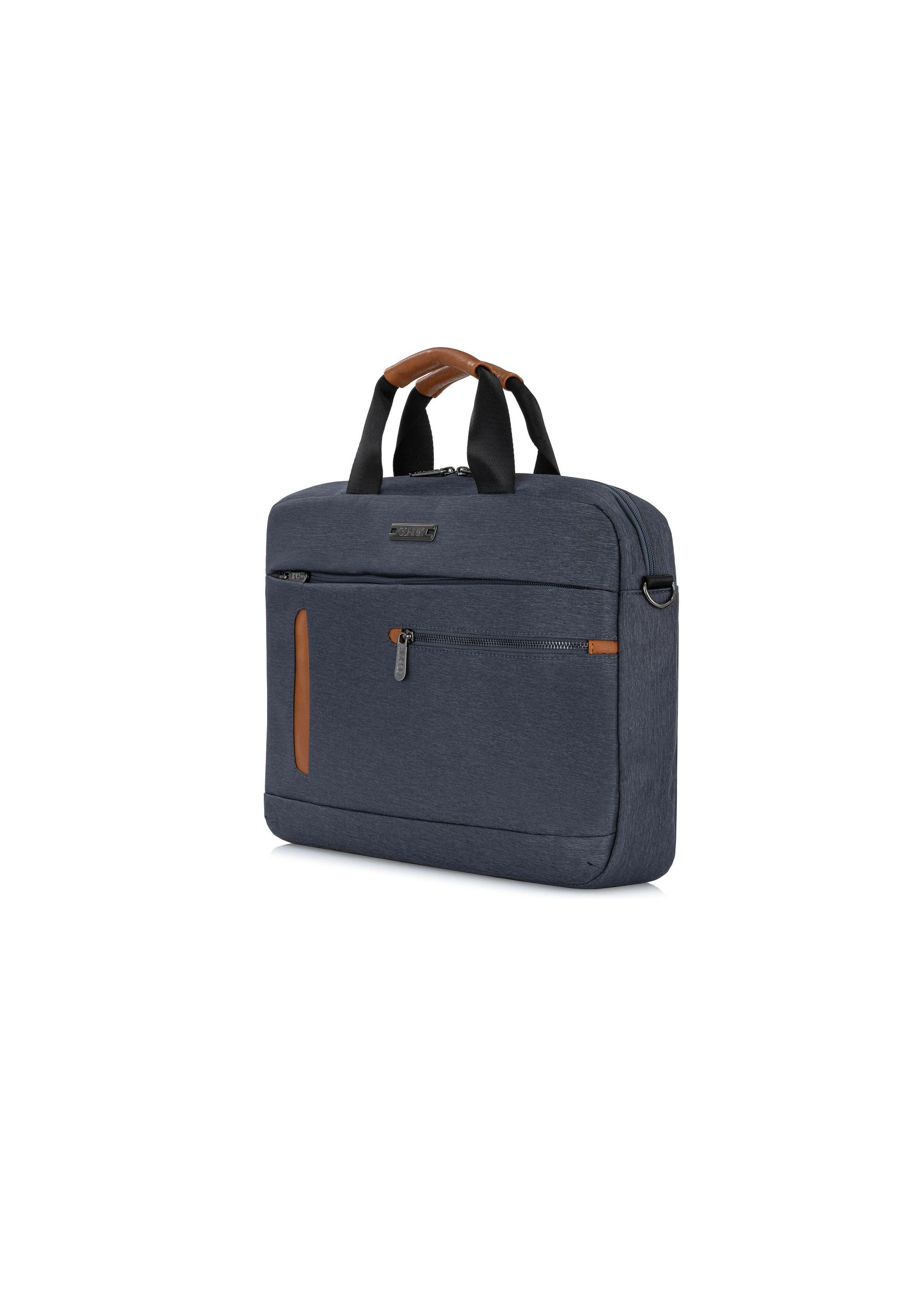 Grey men's briefcase with laptop pocket TORMN-0320-91(W24)-02