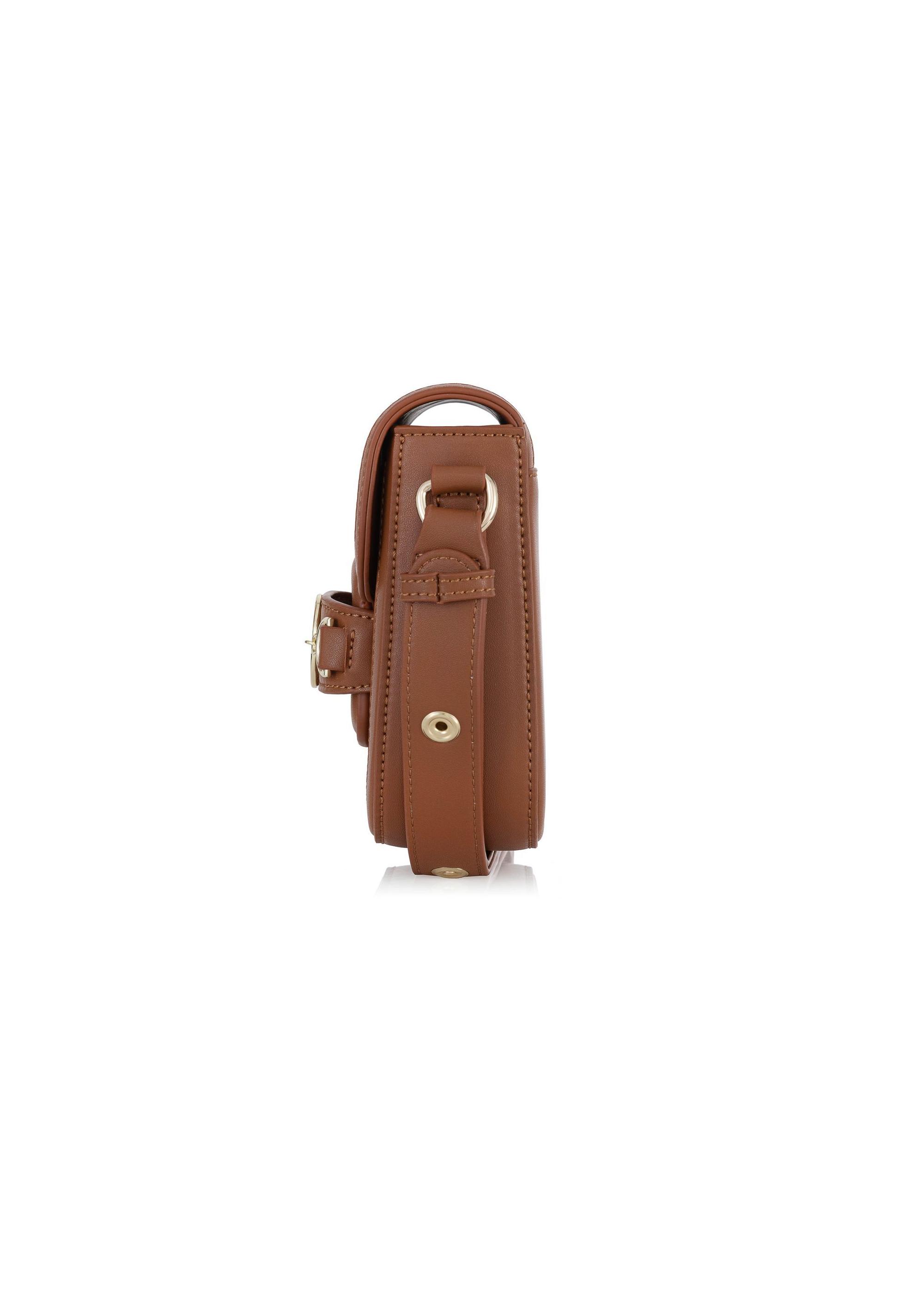 Small postbag in cognac color TOREC-0896-87(W24)-03