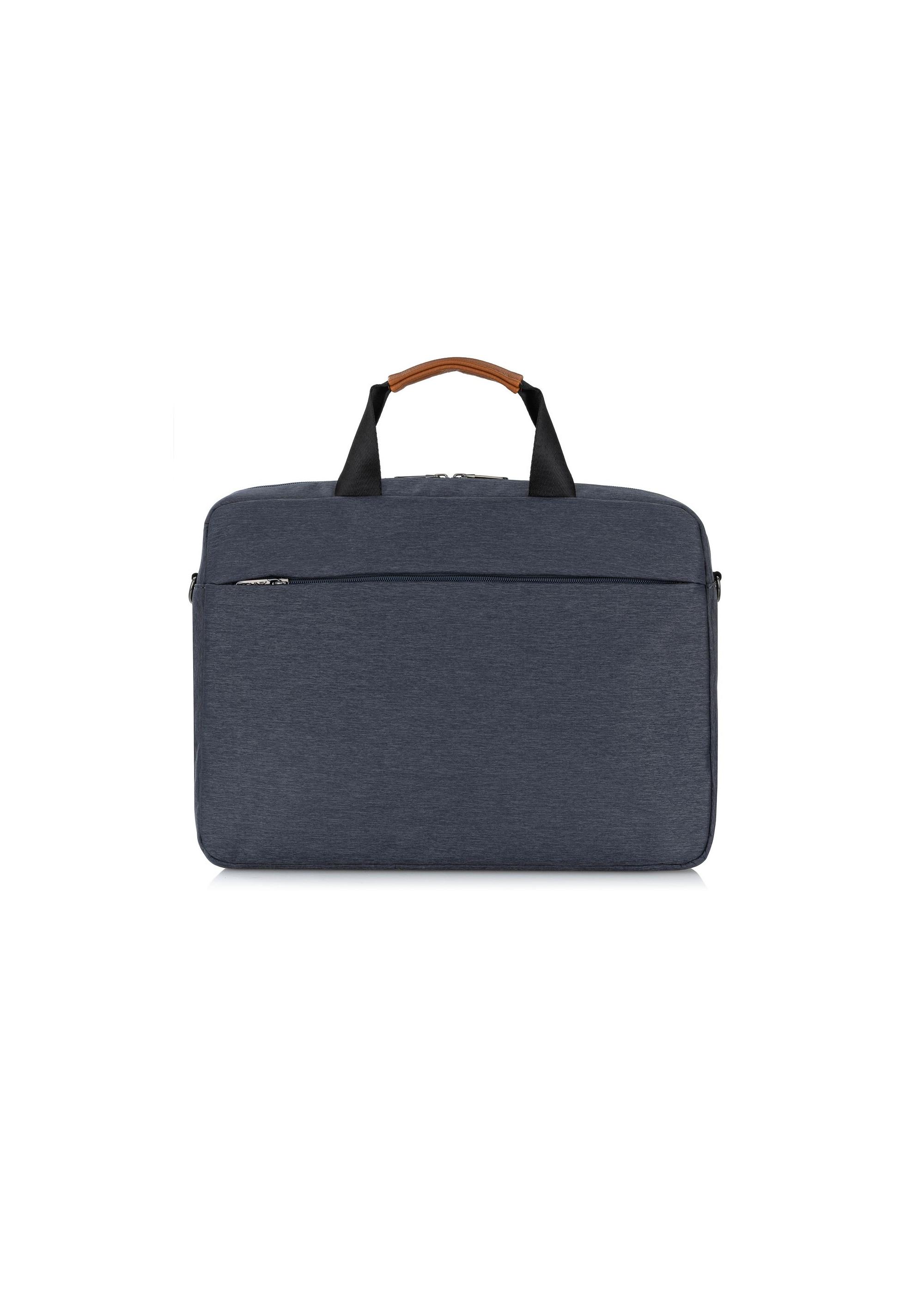 Grey men's briefcase with laptop pocket TORMN-0320-91(W24)-04