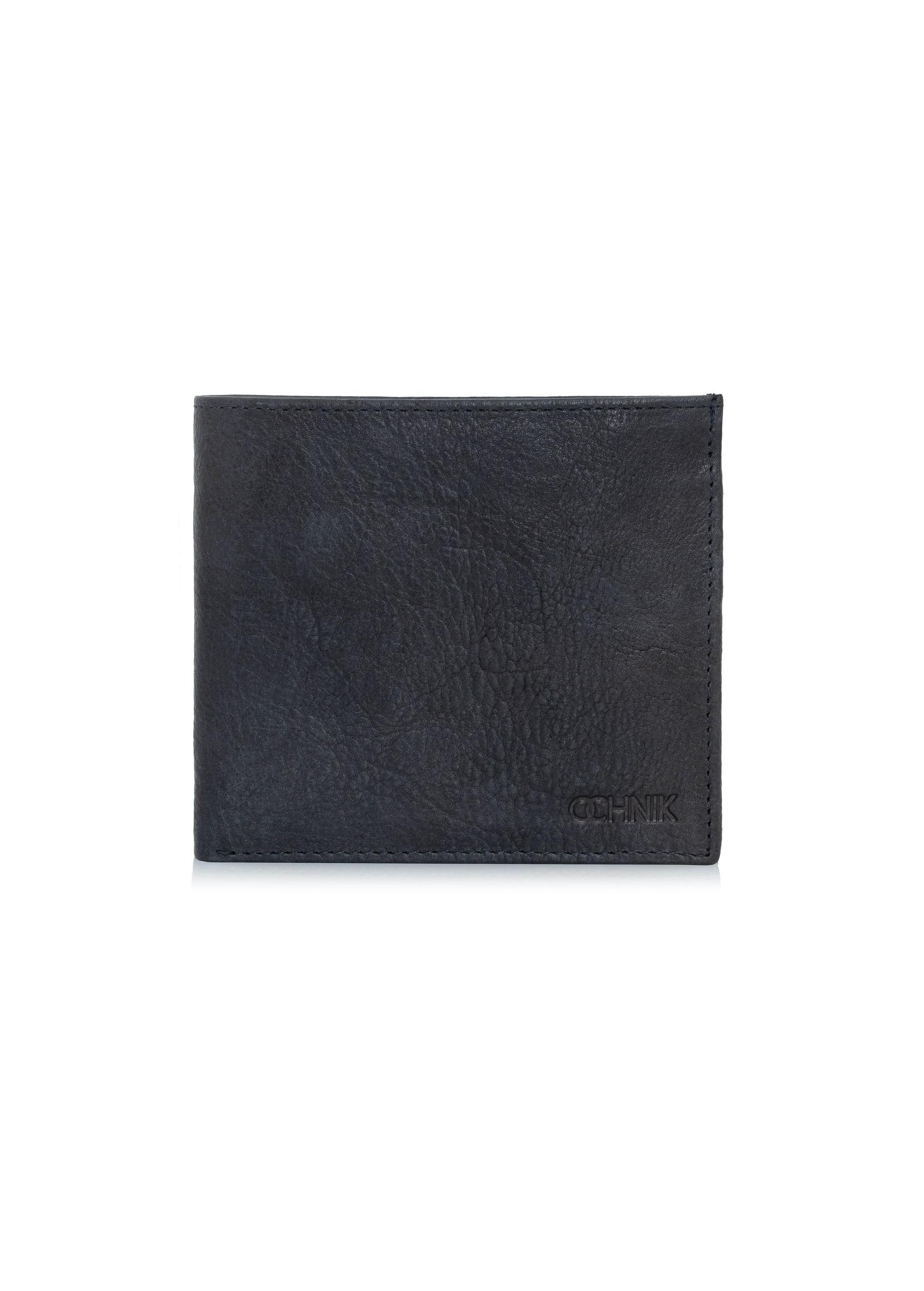 Men's classic black wallet without clasp PORMS-0206-69(Z24)-01