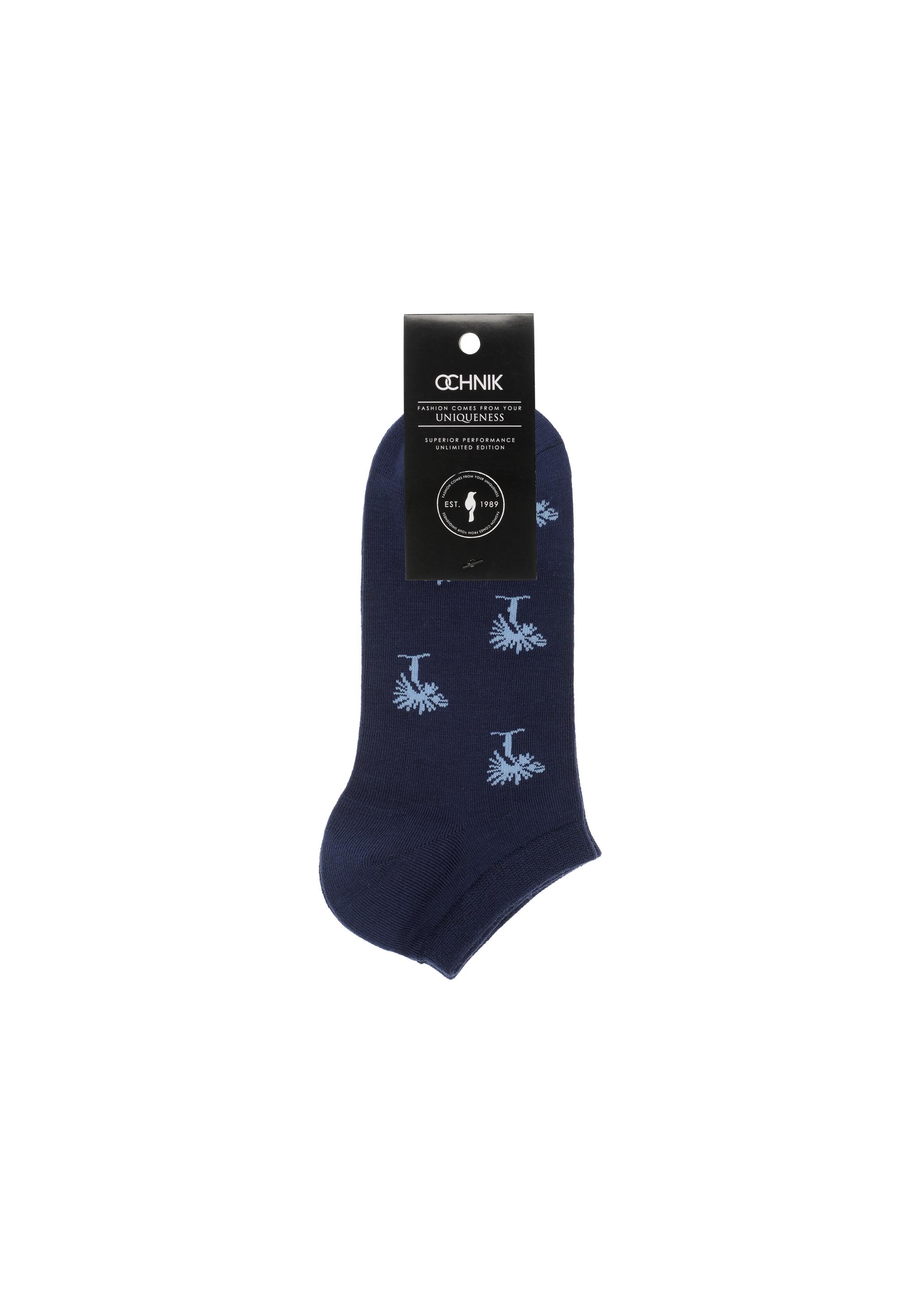 Men's short patterned socks SKAMT-0173-69(W23)-02